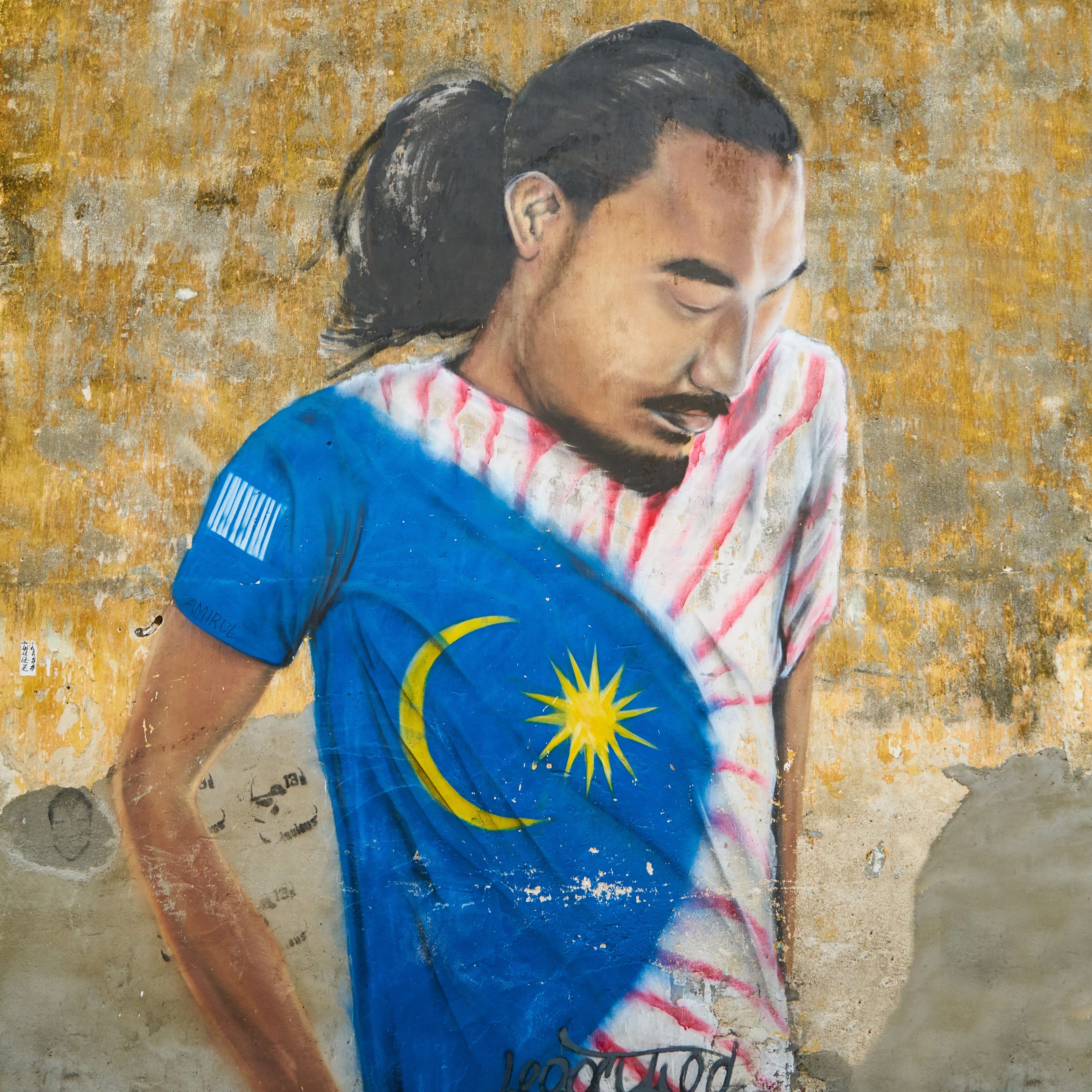 aesthetics, portrait, men, city ​​center, wall, standing, selective focus, wall - building feature, malaysia, entertainment, graffiti, casual clothing, Phone HD Wallpaper