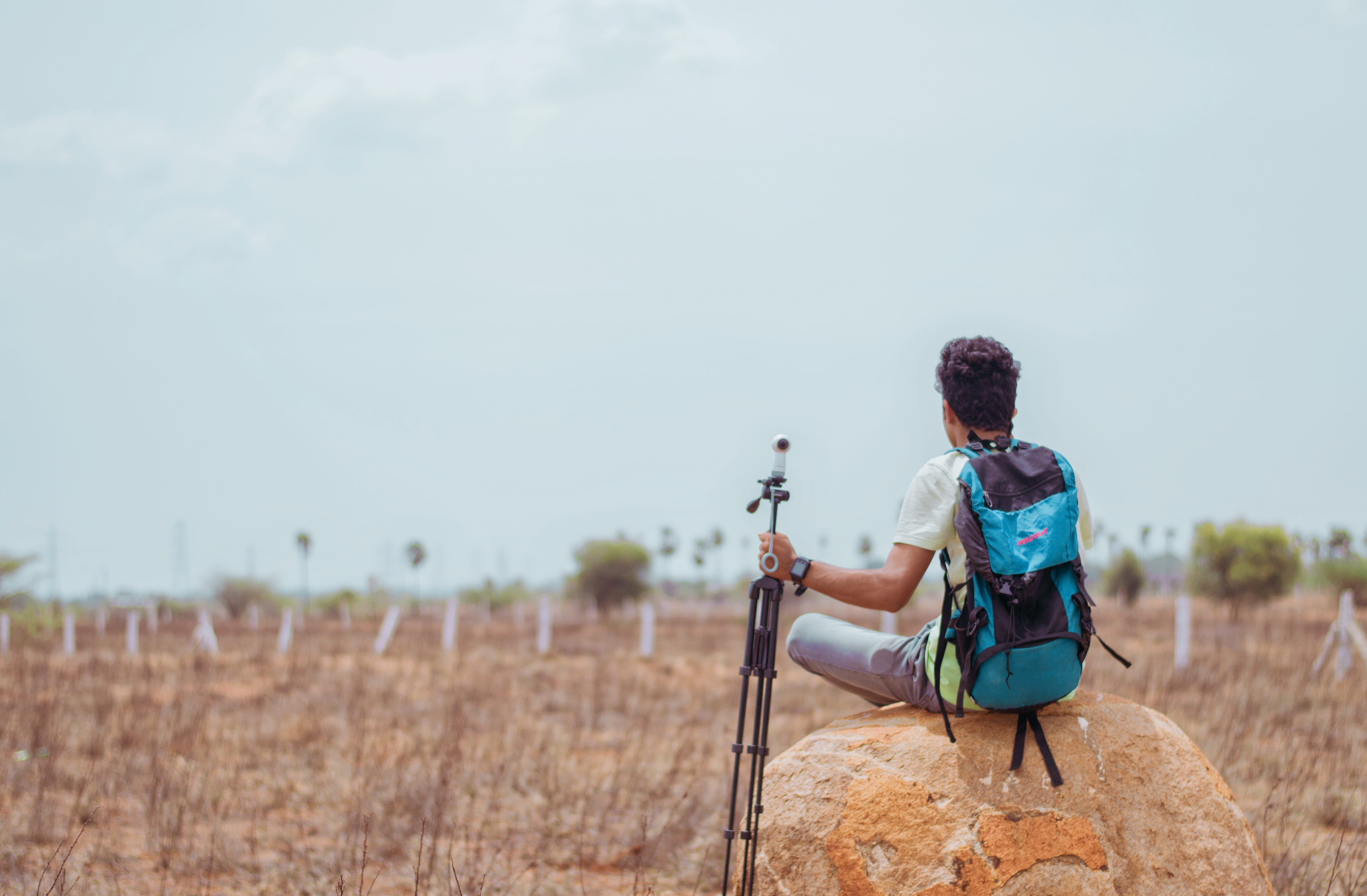 three quarter length, forest, focus on foreground, outdoors, gadget, real people, india, contemplation, samsung gear 360, life, rear view, nature, explorer, HD Wallpaper