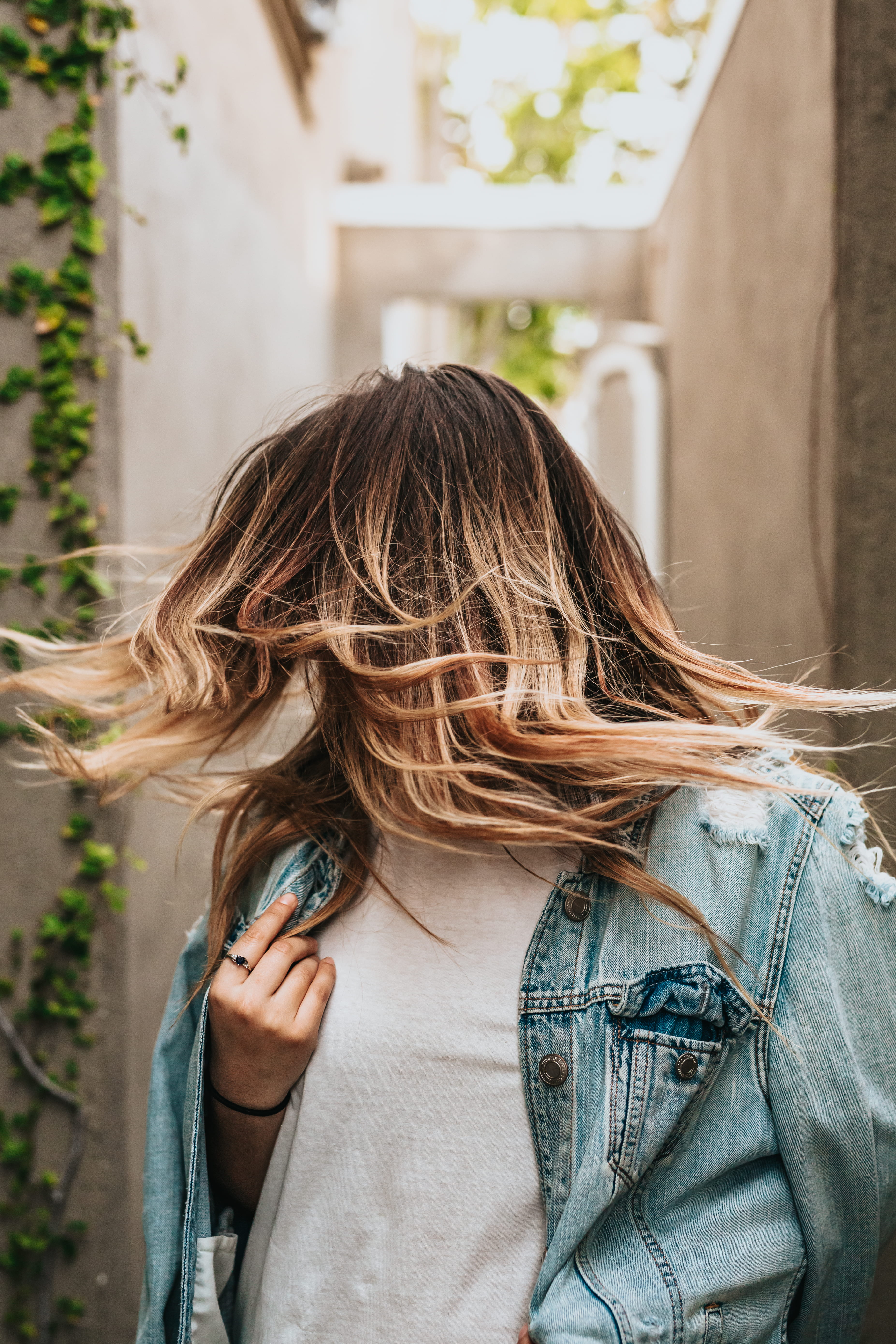 2018, human hair, day, one person, portrait, hair, jacket, young adult, blonde, button, fashion, young women, built structure, woman, brown hair, near, Phone HD Wallpaper
