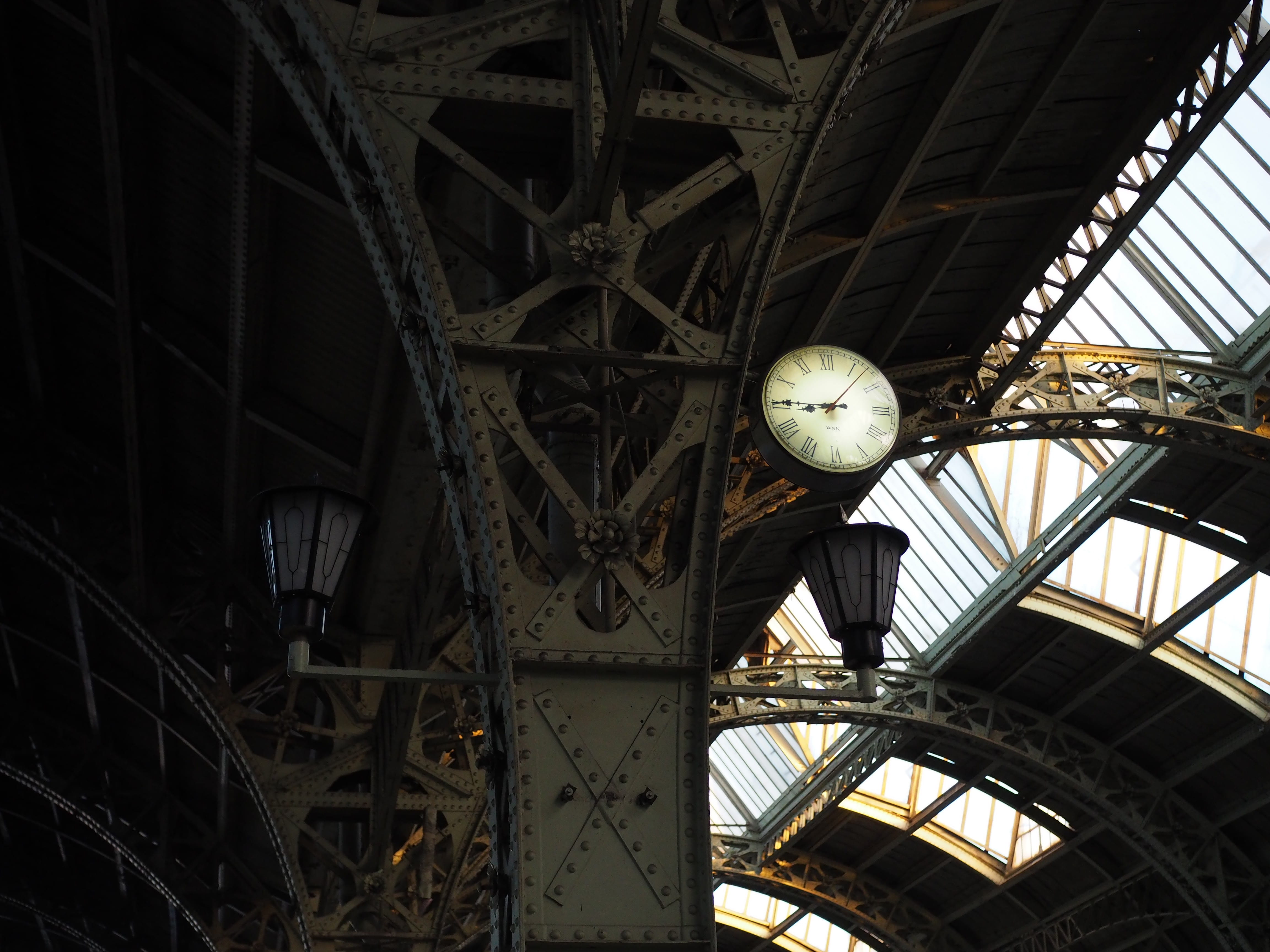 indoors, transportation, clock, vitebsky railway station, clock face, illuminated, russia, no people, modern, time, 4K, saint petersburg, train station, HD Wallpaper