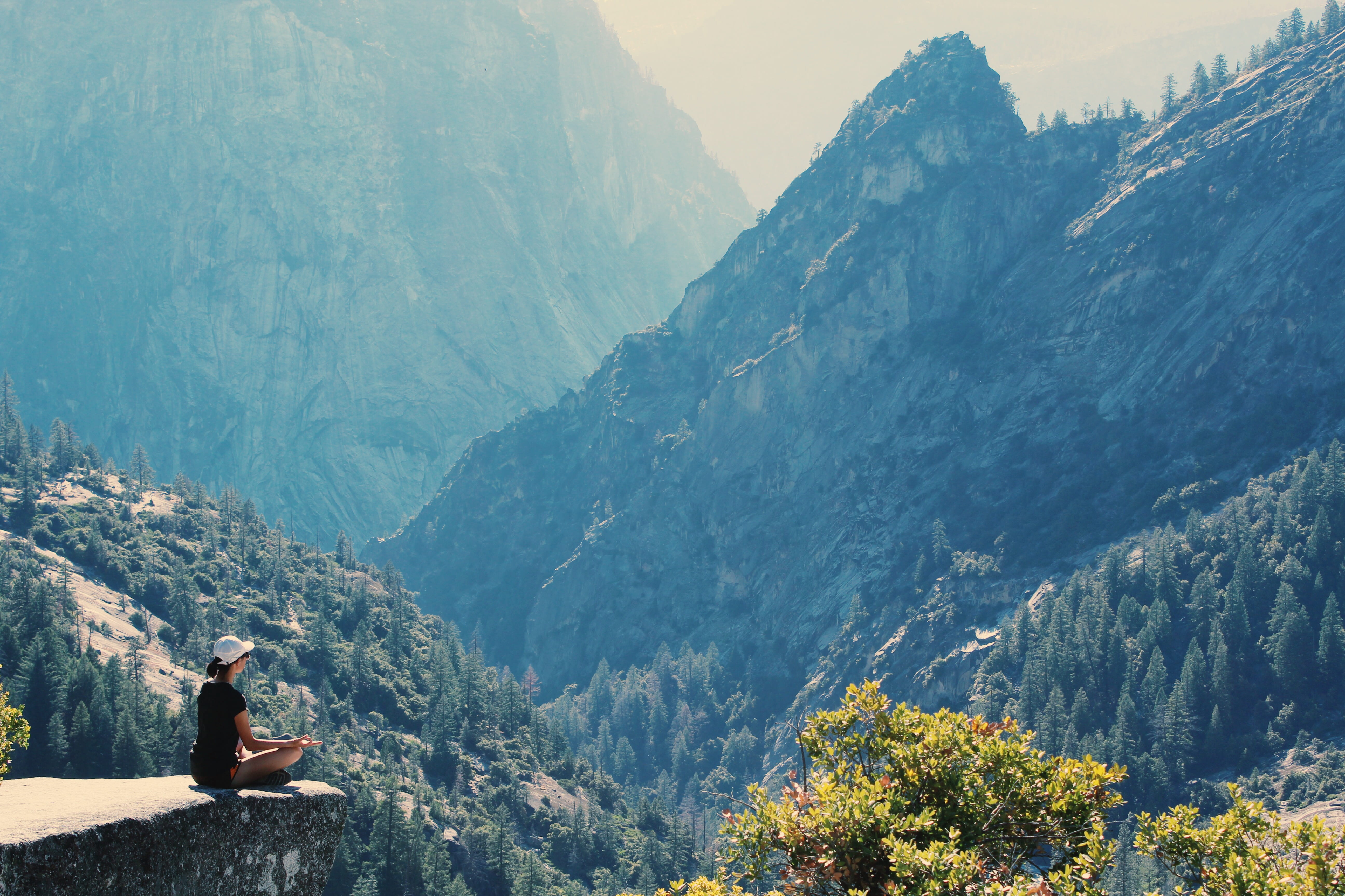 girl, real people, hike, activity, scenics - nature, tranquil scene, scenery, day, environment, high, non-urban scene, beauty in nature, relax, tranquility, HD Wallpaper