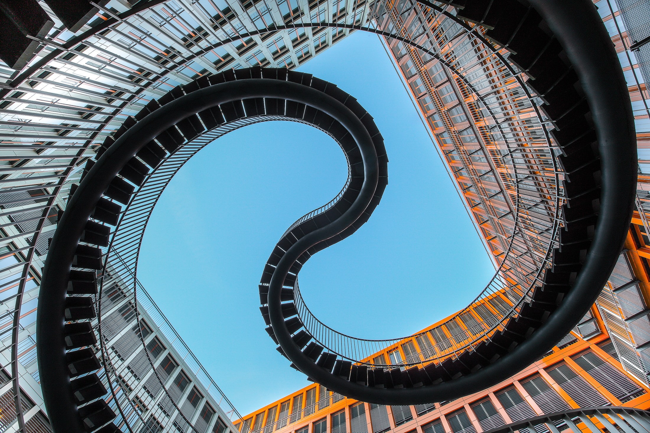 stairs, 1080P, building, architecture, HD Wallpaper