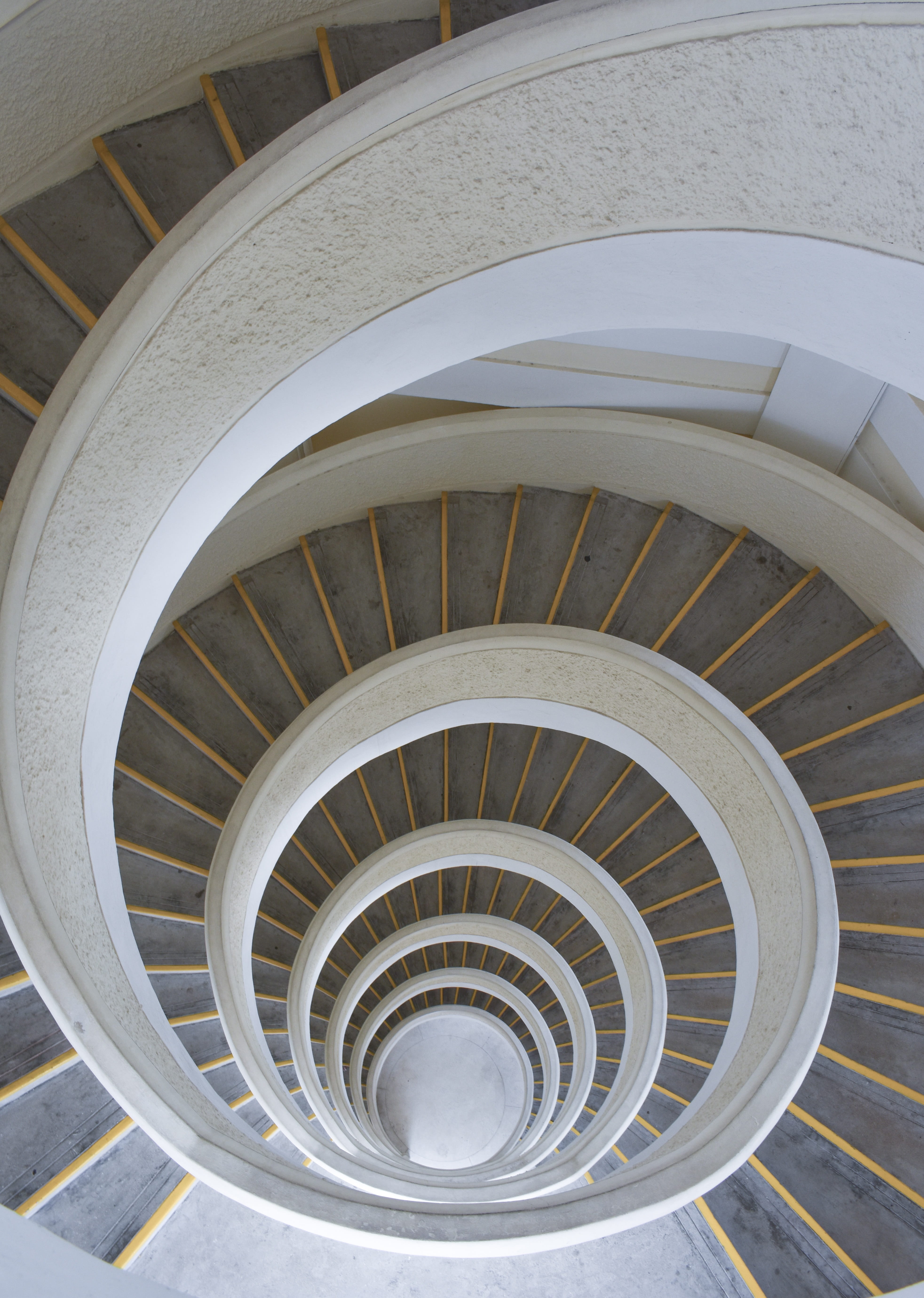 5K, shape, stairs, stairway, directly above, circular, no people, metal, design, absence, geometric shape, spiral stairs, day, railing, built structure, Phone HD Wallpaper