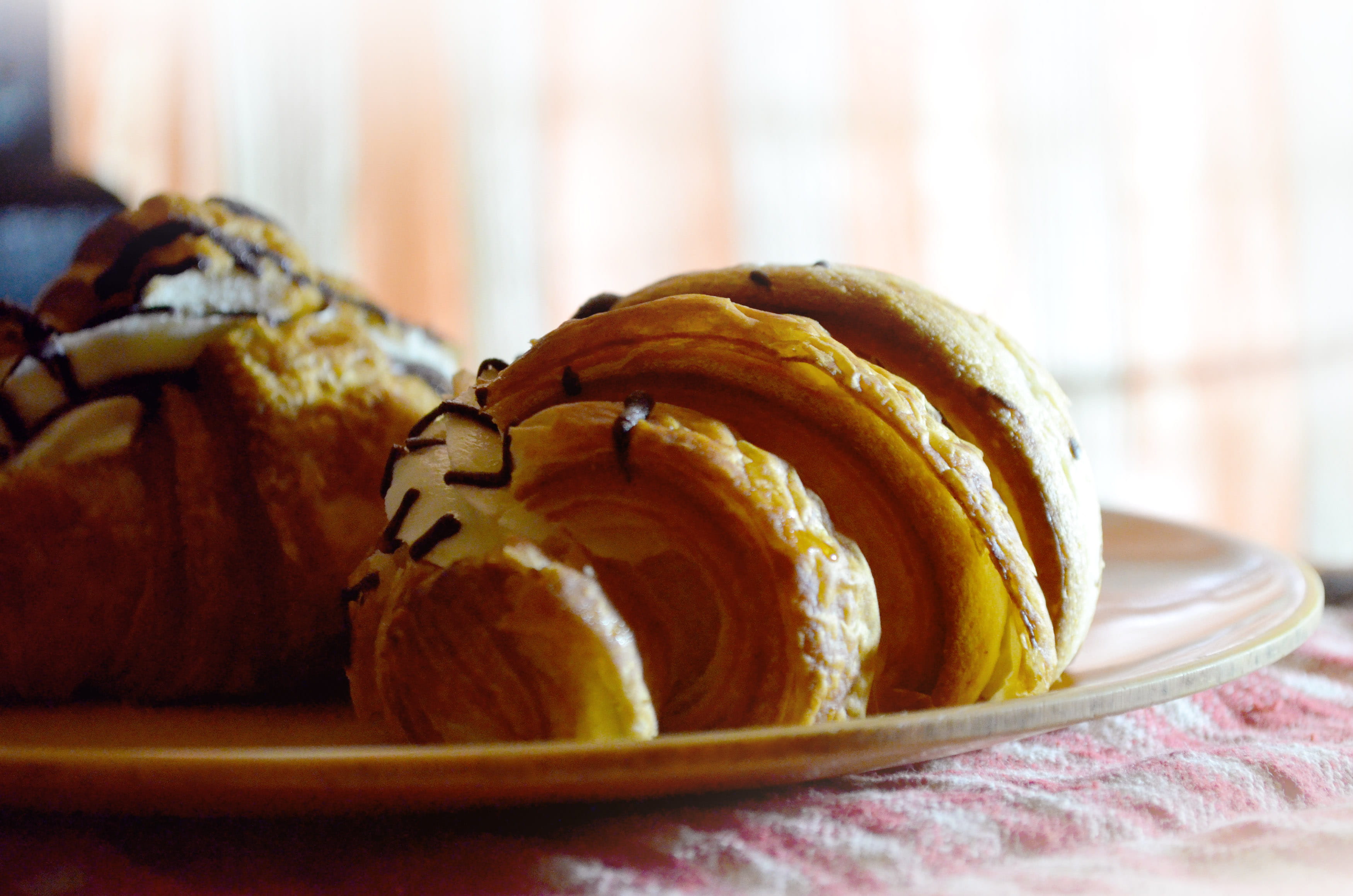 bread, freshness, food, hunger, healthy eating, dried food, breakfast, dried fruit, french food, ready-to-eat, close-up, croissant, vegetarian food, focus on foreground, HD Wallpaper