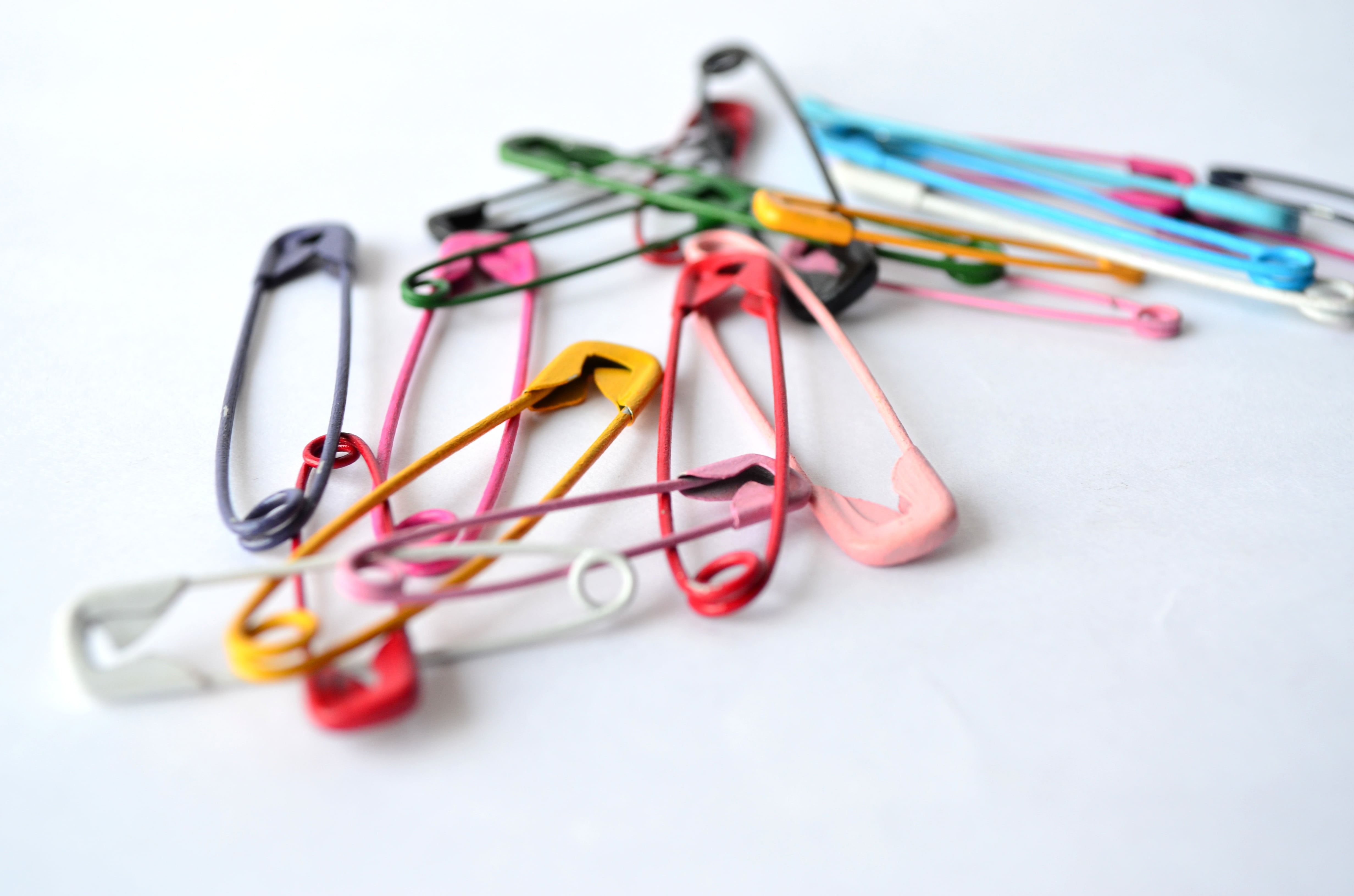 equipment, close-up, studio shot, group of objects, office supply, color, variation, group, assorted, business, paper clip, safety pin, choice, no people, HD Wallpaper