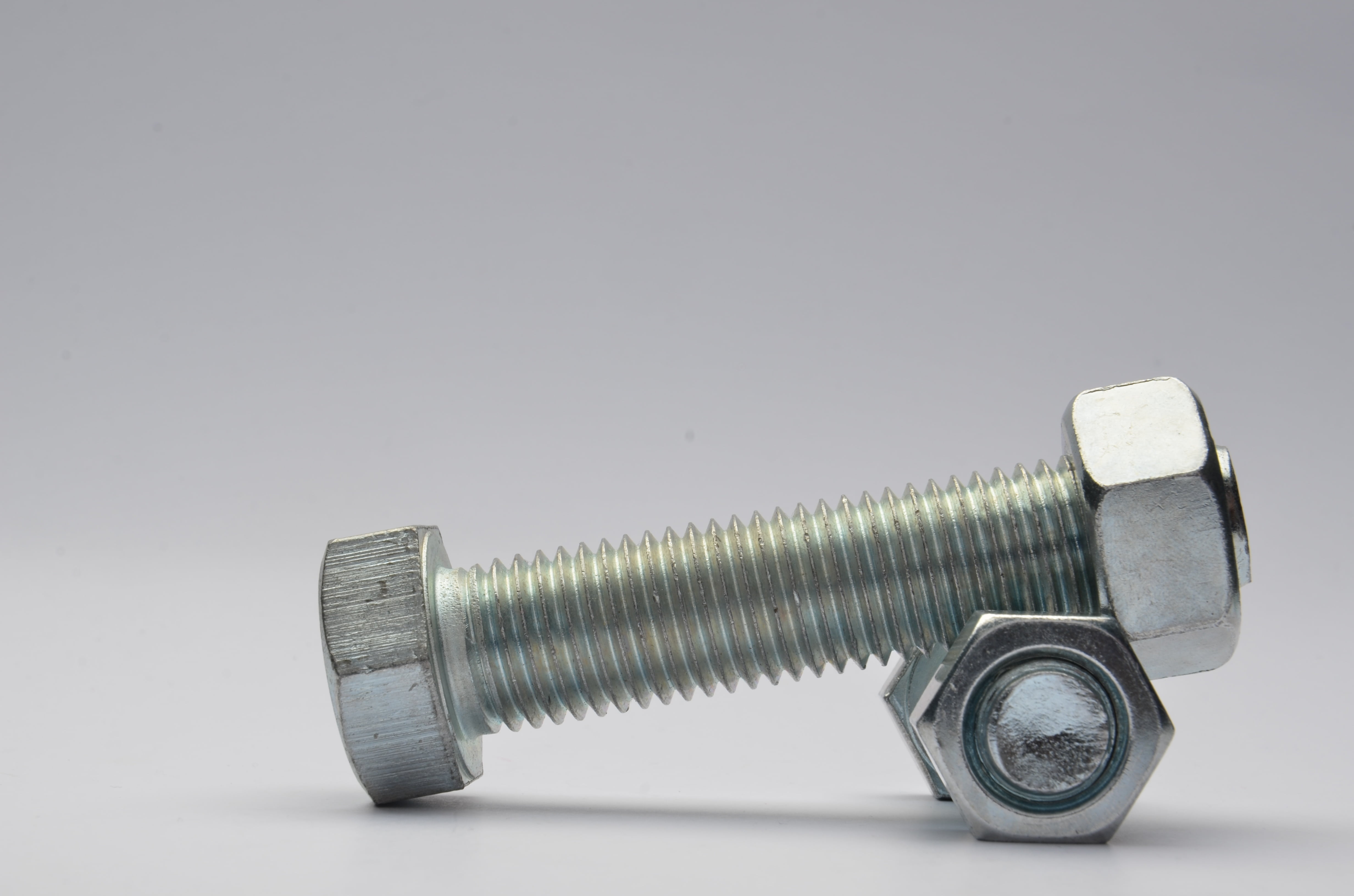 the practice of, gray, equipment, 4K, chrome, alloy, bolt, nut - fastener, endless background, no people, still life, steel, silver colored, two objects, HD Wallpaper