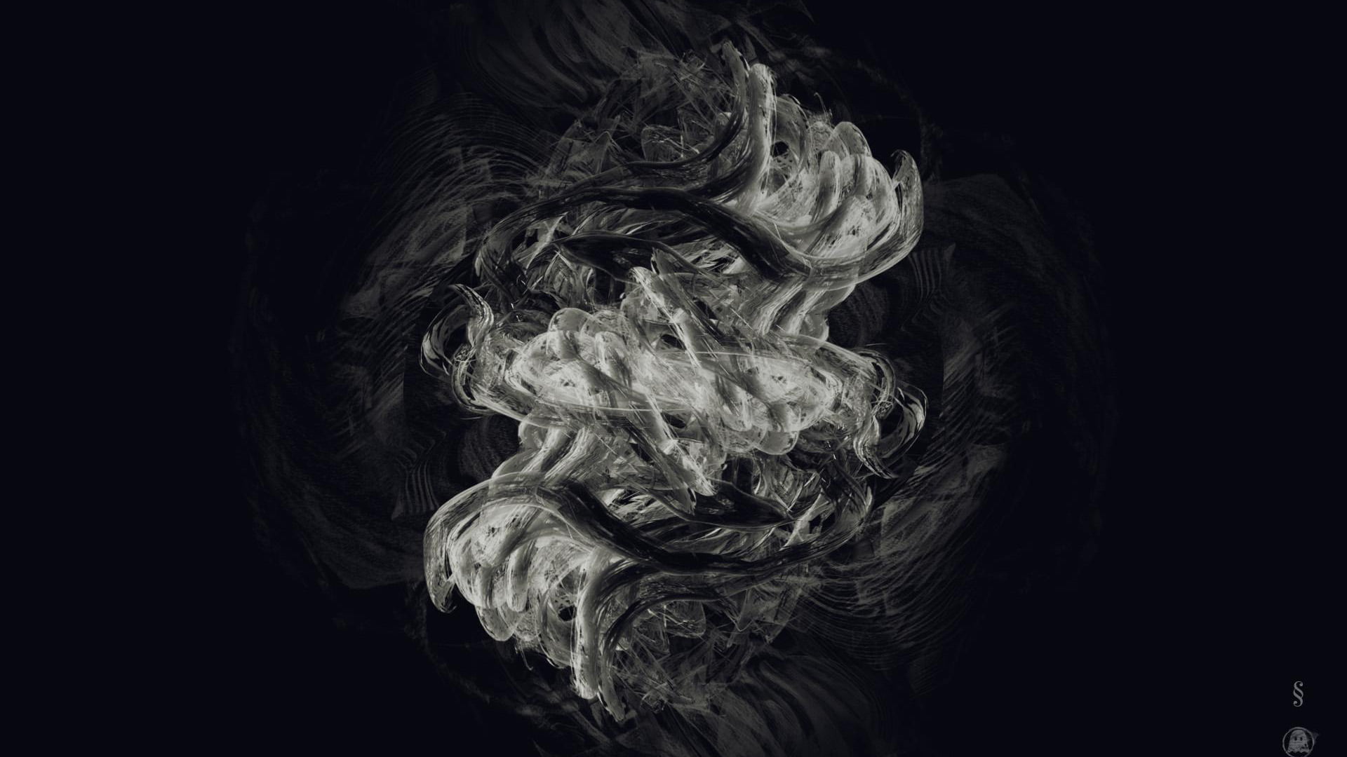knot, fastener, no people, black, ornate, studio shot, art and craft, indoors, abstract, creativity, representation, body part, black background, dark, HD Wallpaper