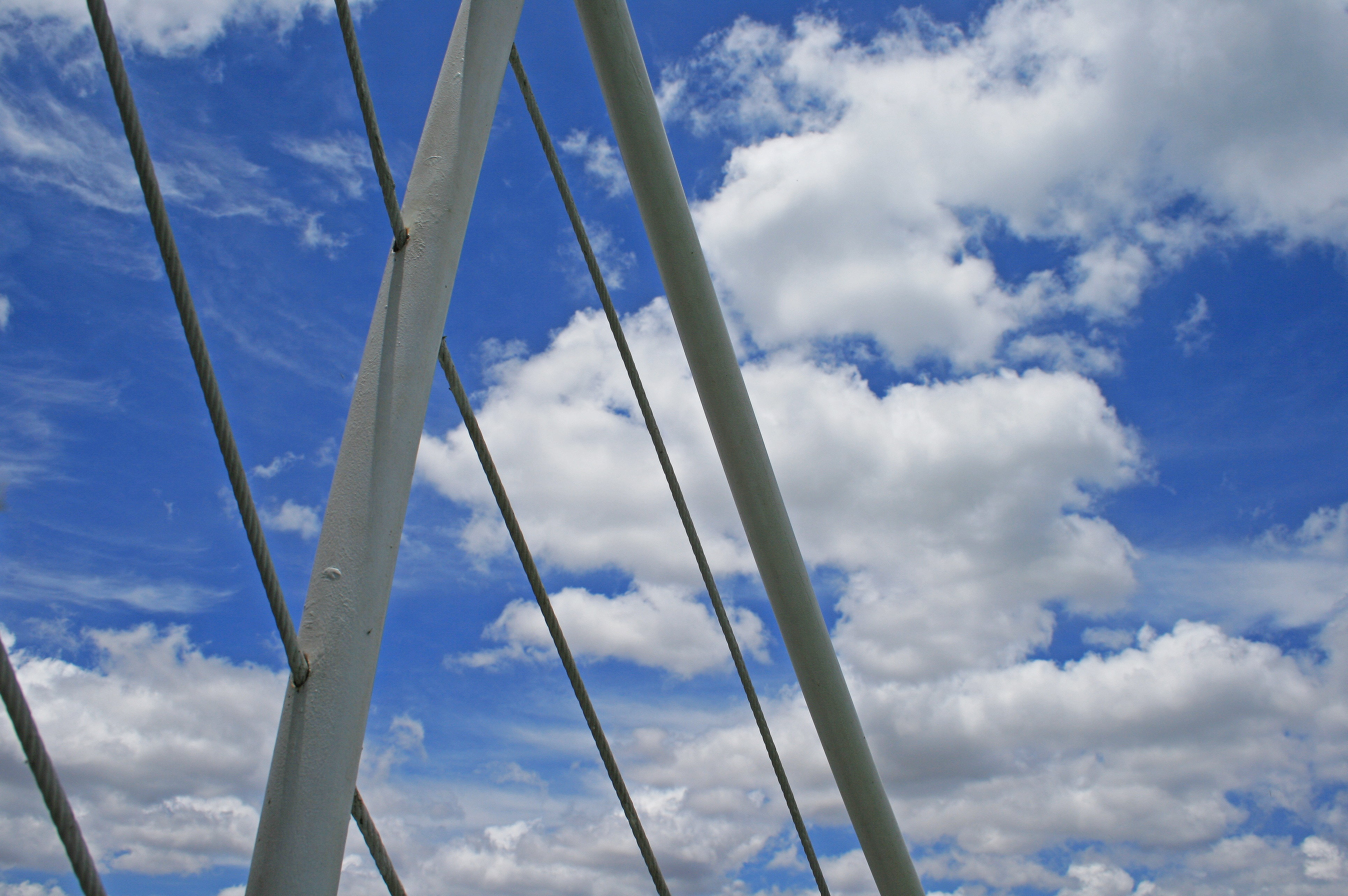 outdoors, railing, built structure, sunlight, cloud - Sky, 4K, wind, beauty in nature, transparent, railing of cruise vessel, clouds, sky, cloudscape, HD Wallpaper
