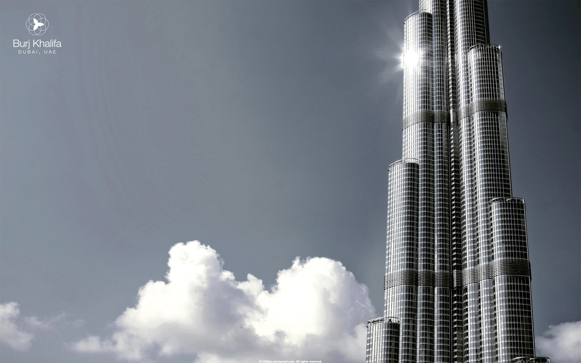 burj khalifa, high building, khalifa, aerial view, clouds, high, burj, aerial, building, 1080P, view, sky, architecture, HD Wallpaper