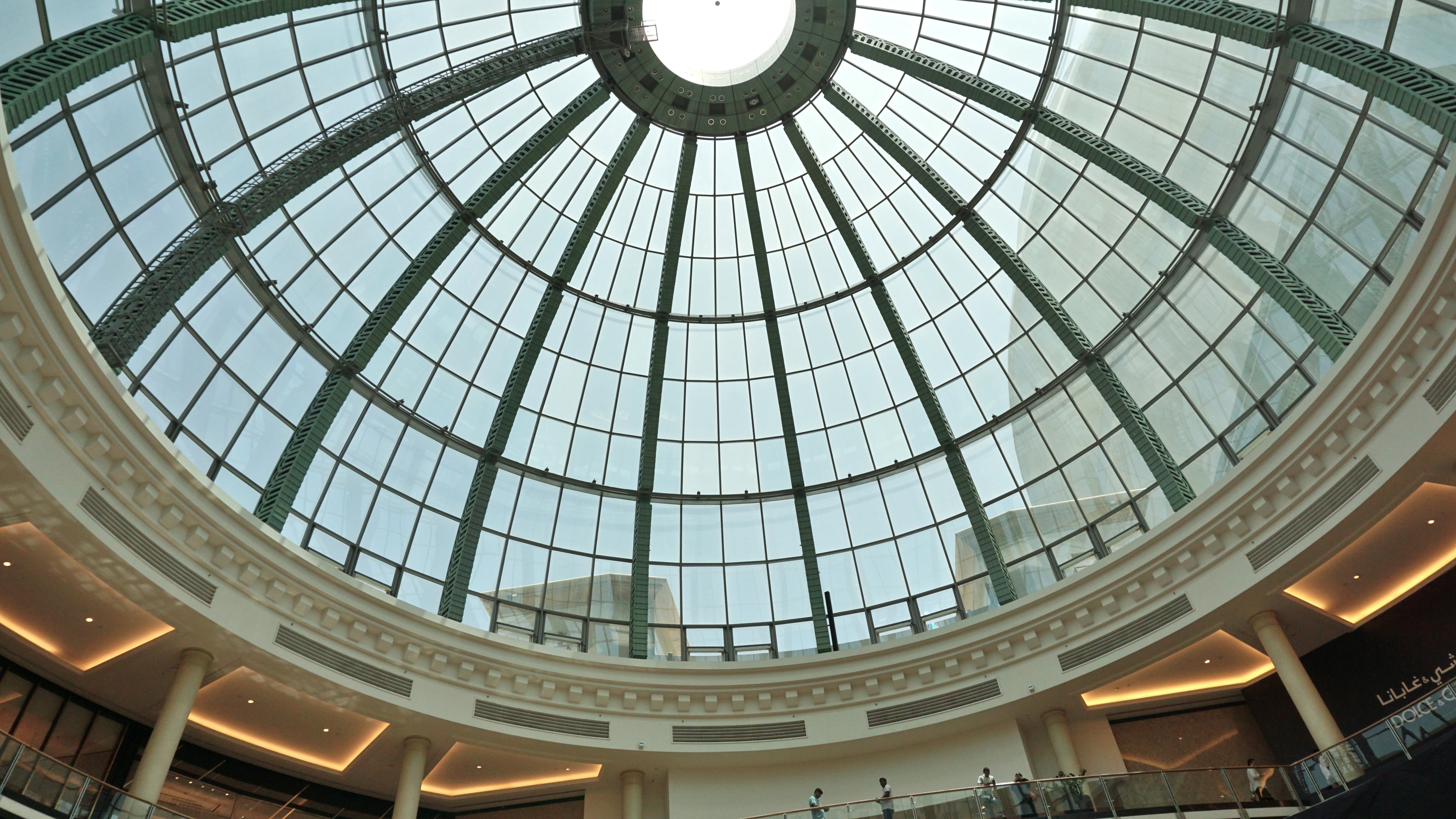 modern, architecture and art, shopping mall, built structure, 5K, ornate, transparent, skylight, architectural feature, illuminated, low angle view, luxury, HD Wallpaper