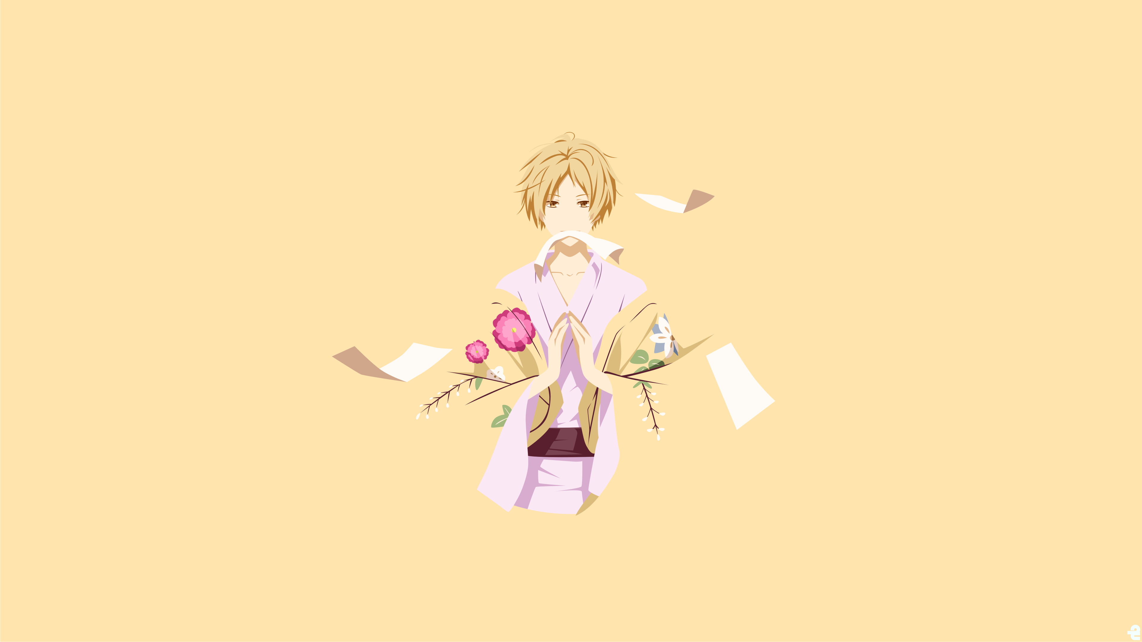 anime, Natsume Yuujinchou, minimalism, 4K, Takashi Natsume, HD Wallpaper