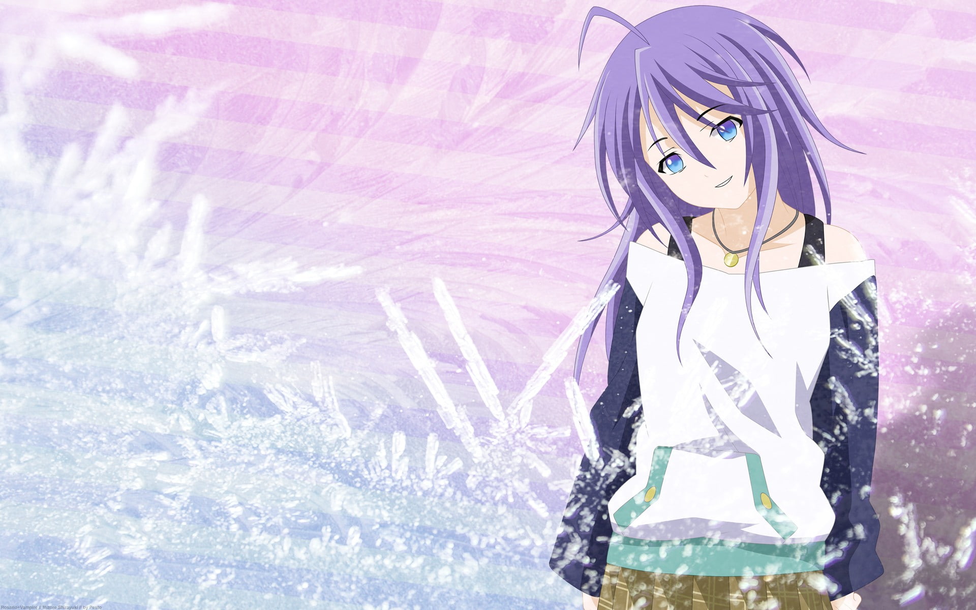beautiful woman, three quarter length, front view, cold temperature, fashion, winter, nature, Rosario + Vampire, hair, hairstyle, real people, obscured face, HD Wallpaper
