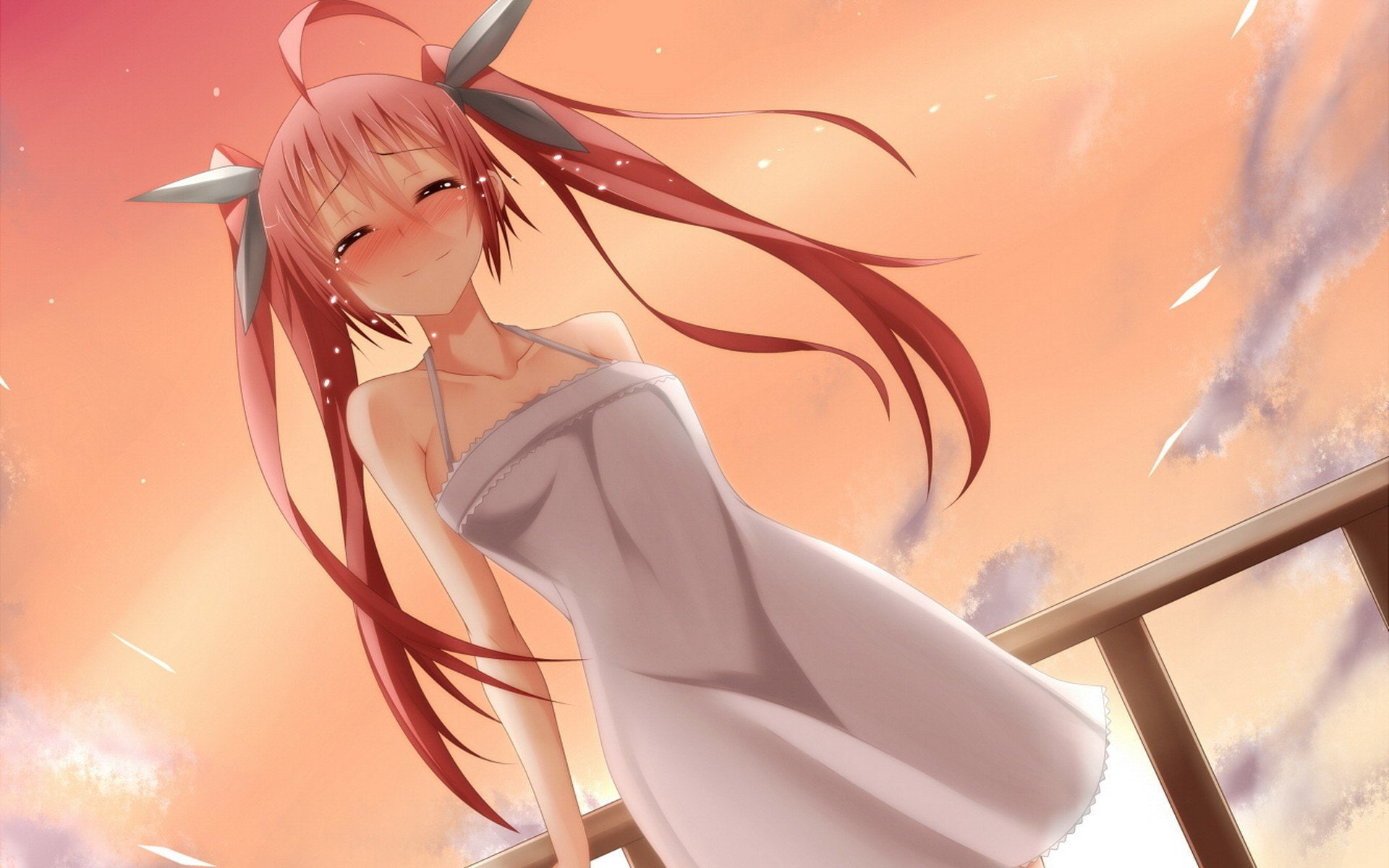 holmes, 1080P, ammo, kanzaki, scarlet, tears, aria, redheads, twintails, anime, dress, girls, HD Wallpaper
