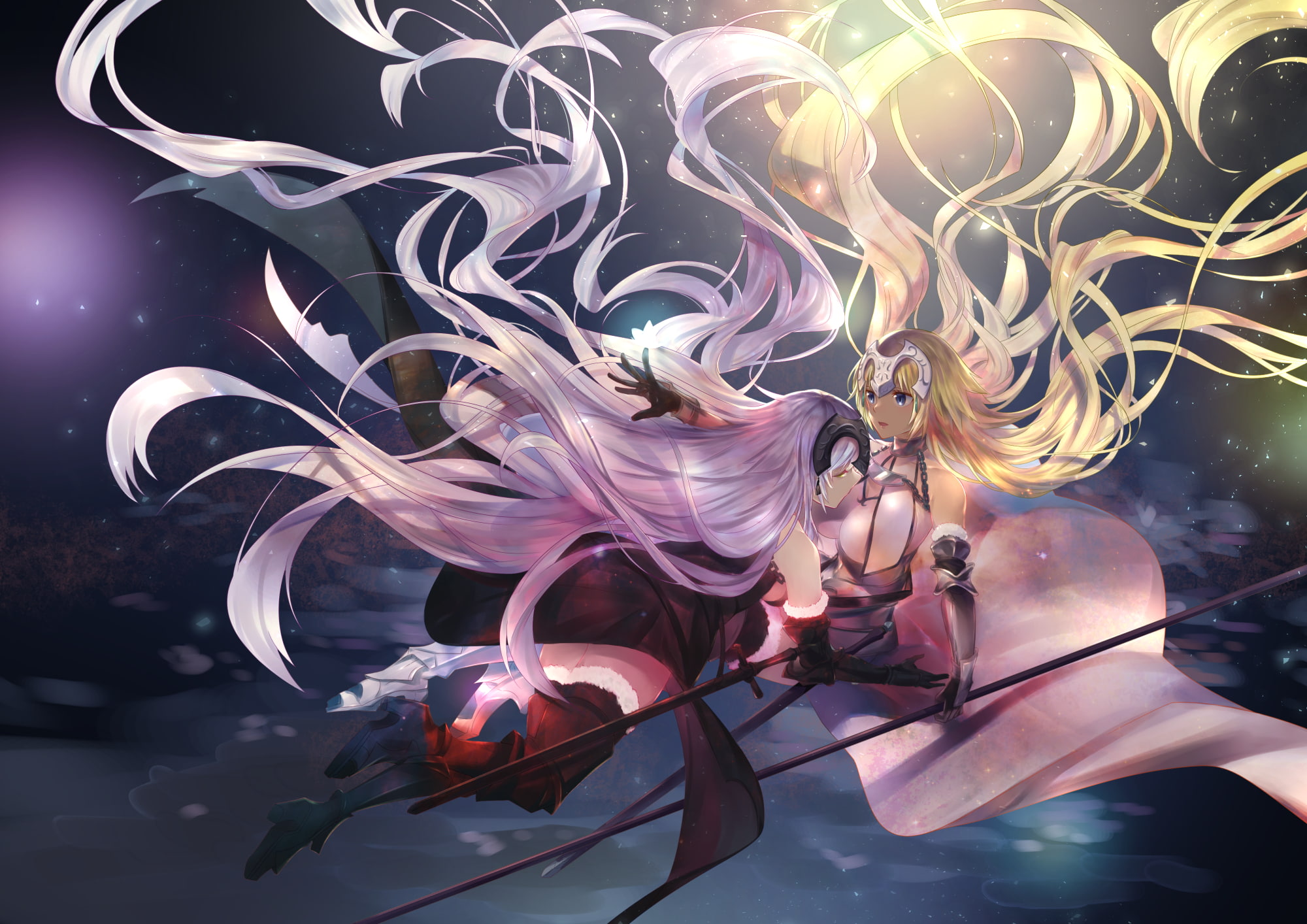 illuminated, art and craft, one person, pink color, beauty in nature, headdress, indoors, real people, fashion, Fate/Grand Order, marine, 1080P, lighting equipment, HD Wallpaper