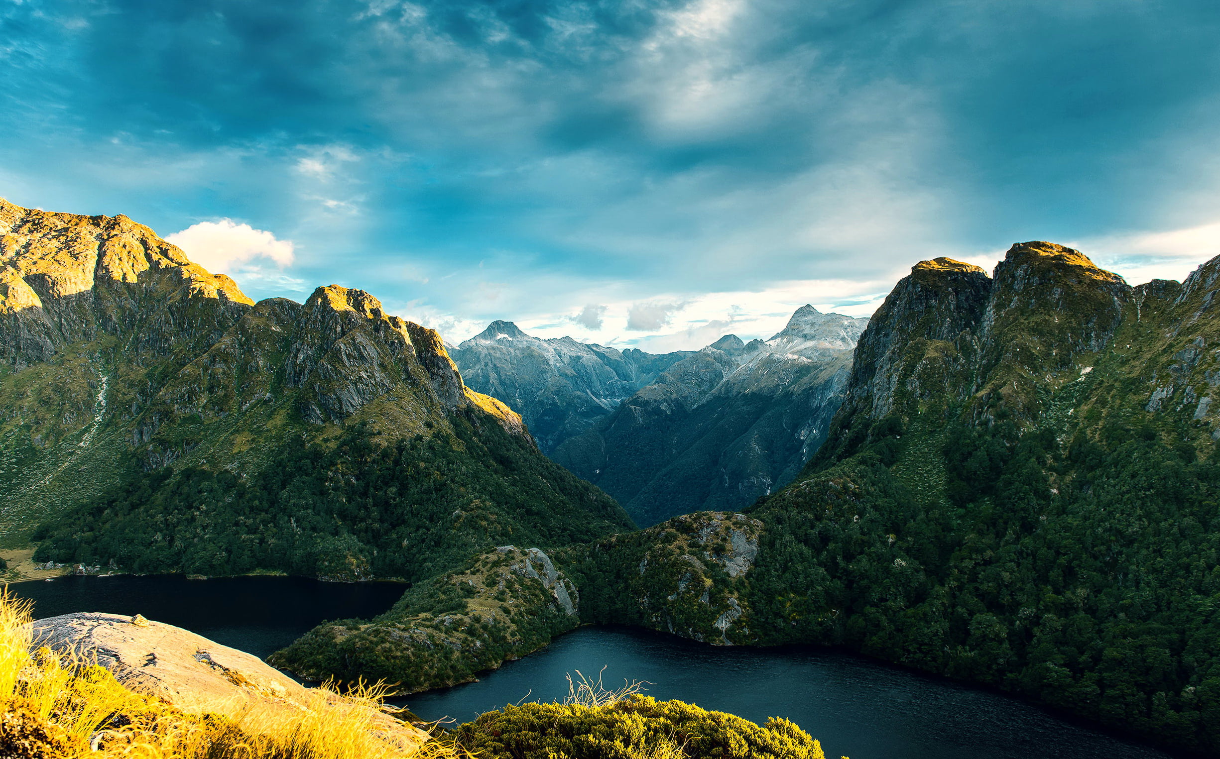 summer, national Landmark, panoramic, journey, outdoors, mountain Range, formation, new zealand fiordland national park, water, switzerland, travel, scenics - nature, HD Wallpaper