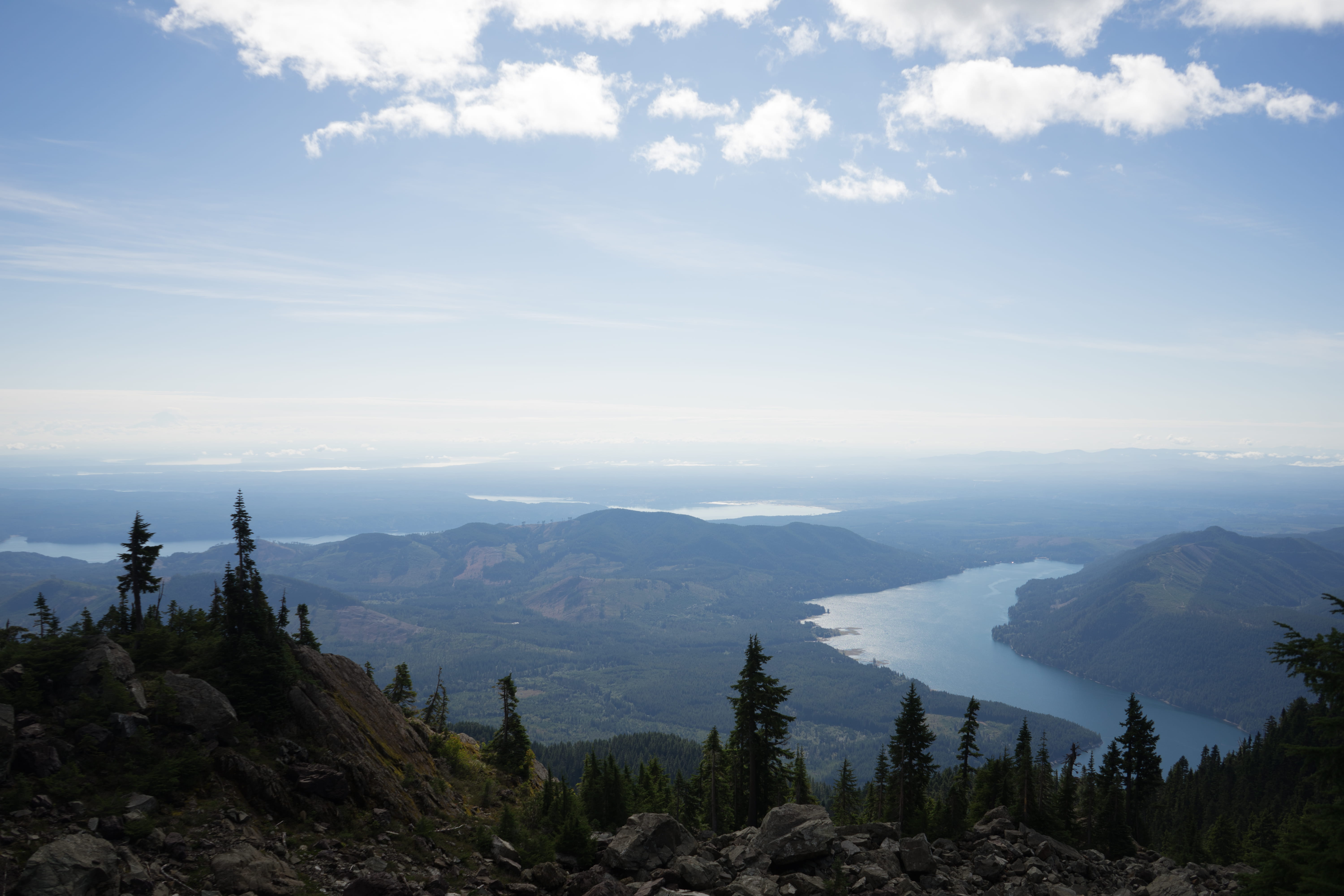 adventure, beauty in nature, outdoors, washington, plant, environment, cloud - sky, mountian, high, trees, idyllic, sky, mountain peak, tranquil scene, HD Wallpaper