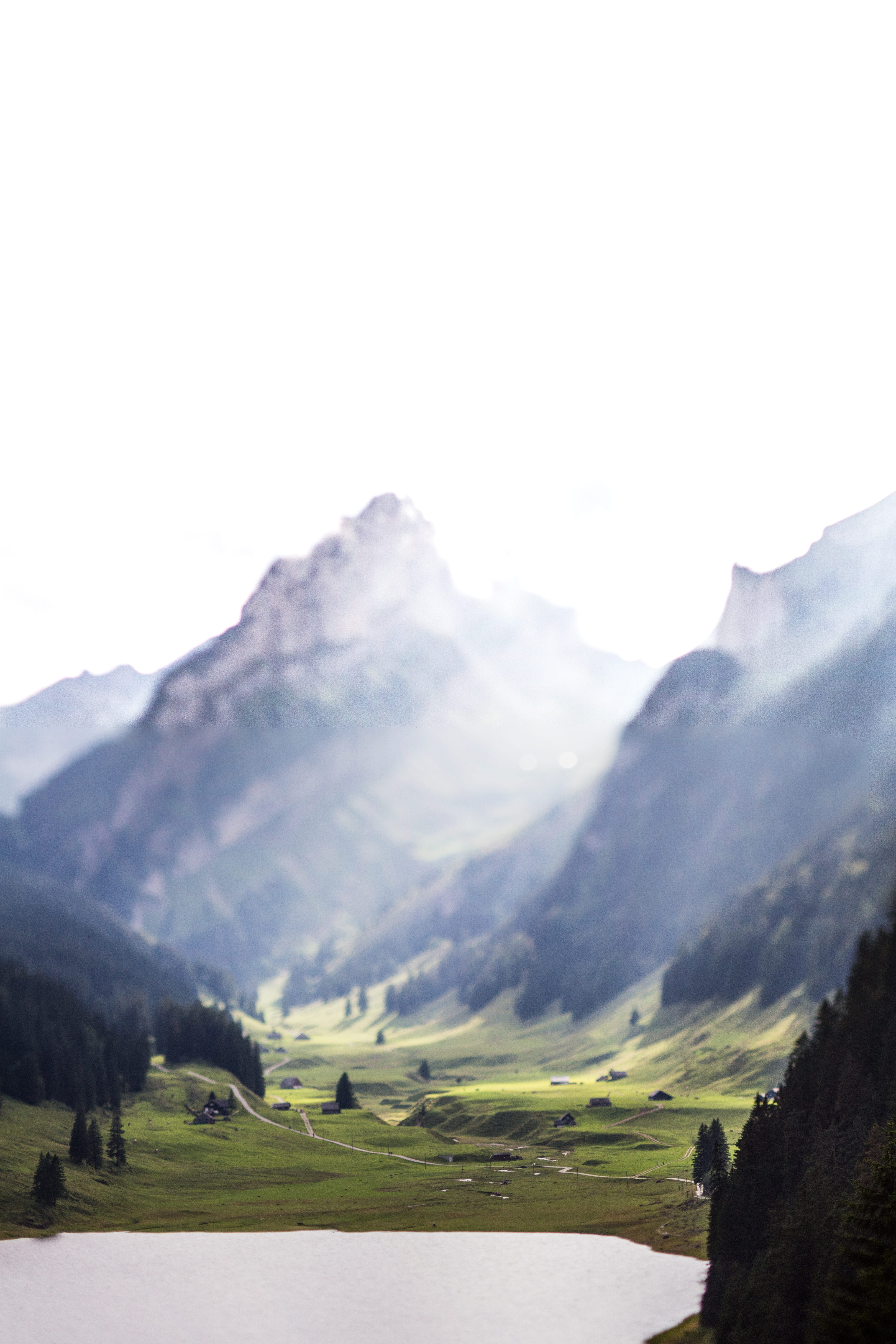 water, switzerland, copy space, mountian, clear sky, plant, mountain peak, mountain range, tranquility, nature, sky, tranquil scene, no people, day, appenzell district, Phone HD Wallpaper