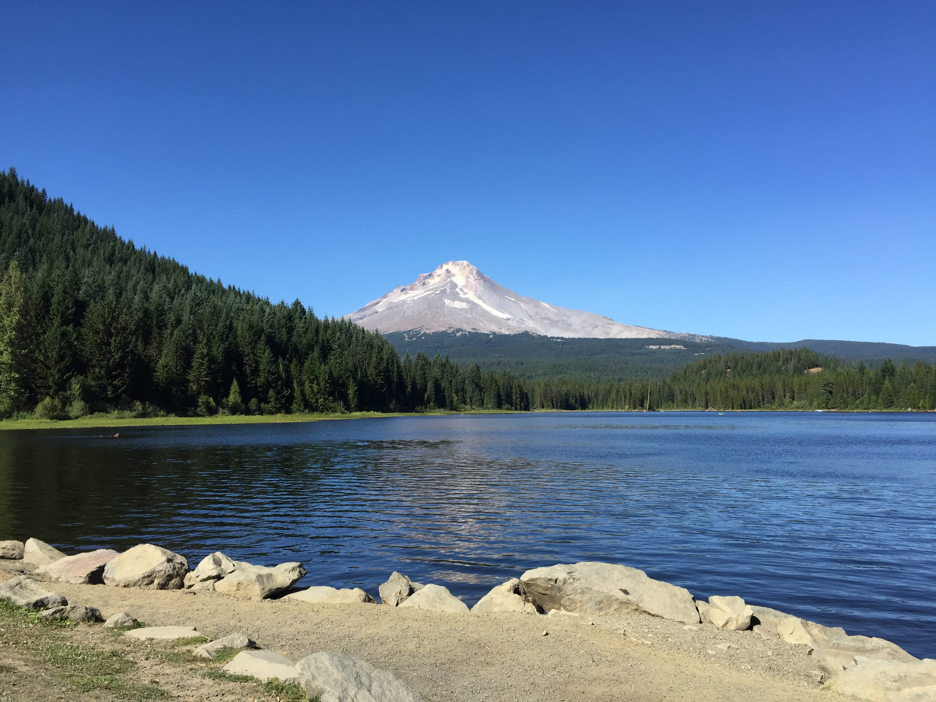 land, tranquil scene, environment, mountain, tranquility, 2K, nature, scenics - nature, no people, united states, clear sky, oregon, water, government camp, HD Wallpaper