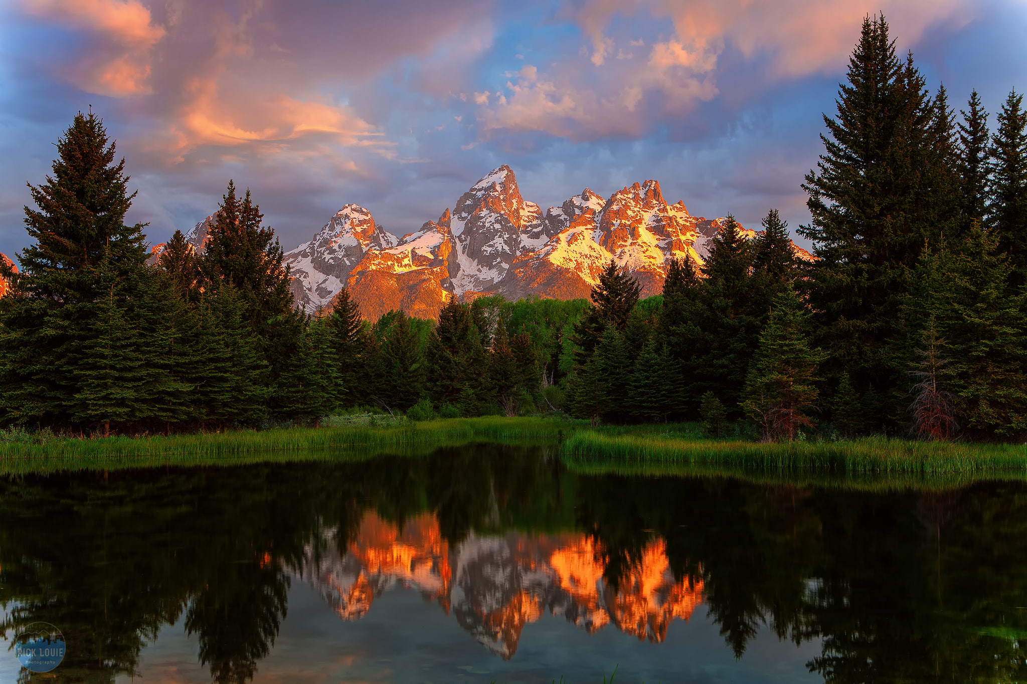 change, peaks, no people, USA, Wyoming, water, Schwabachers Landing, tree, light, national Park Grand Teton, waterfront, non-urban scene, clouds, cloud - sky, HD Wallpaper