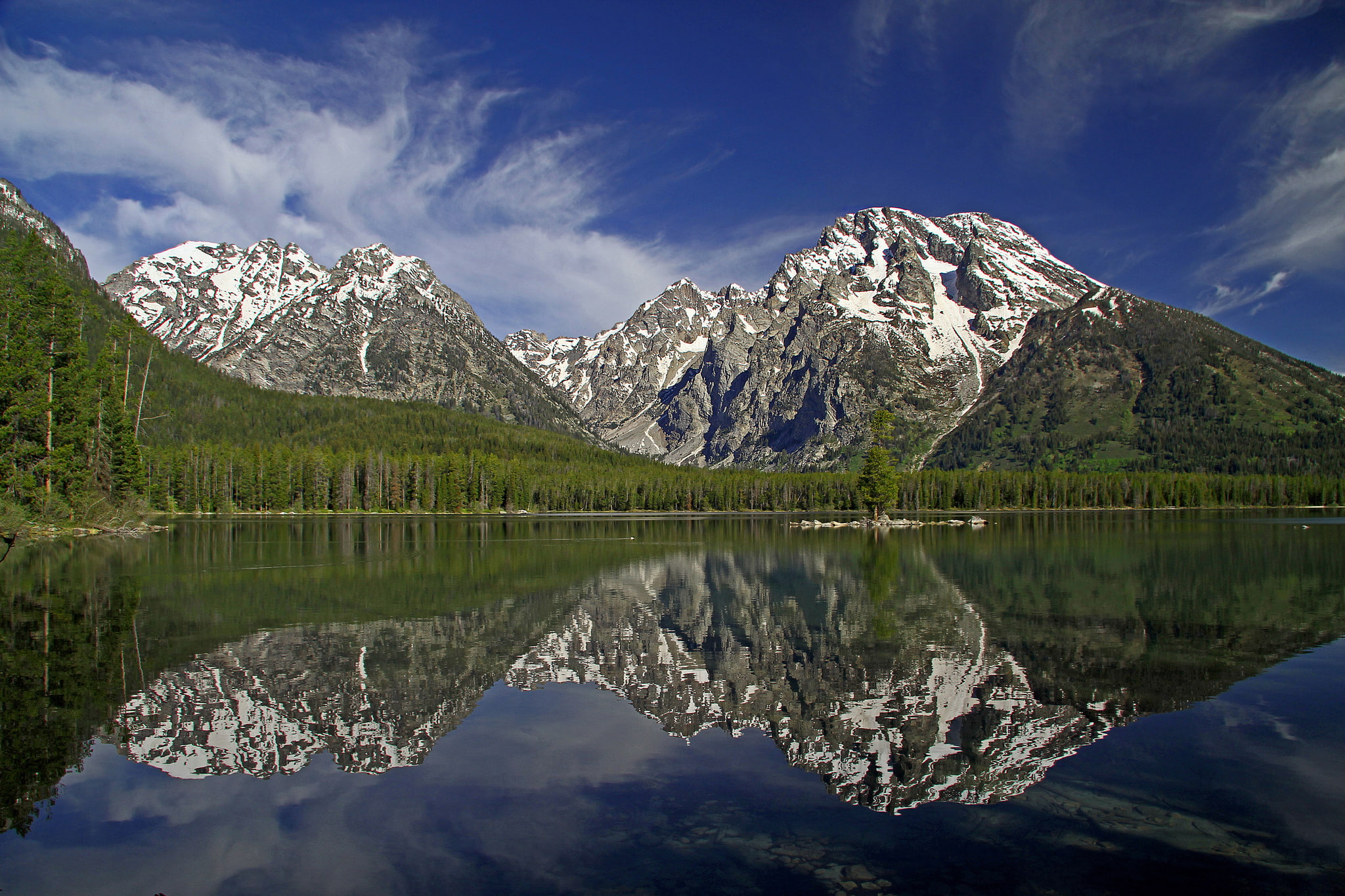 mountains, teton, forest, grand, 1080P, wyoming, mount, reflection, moran, lake, HD Wallpaper