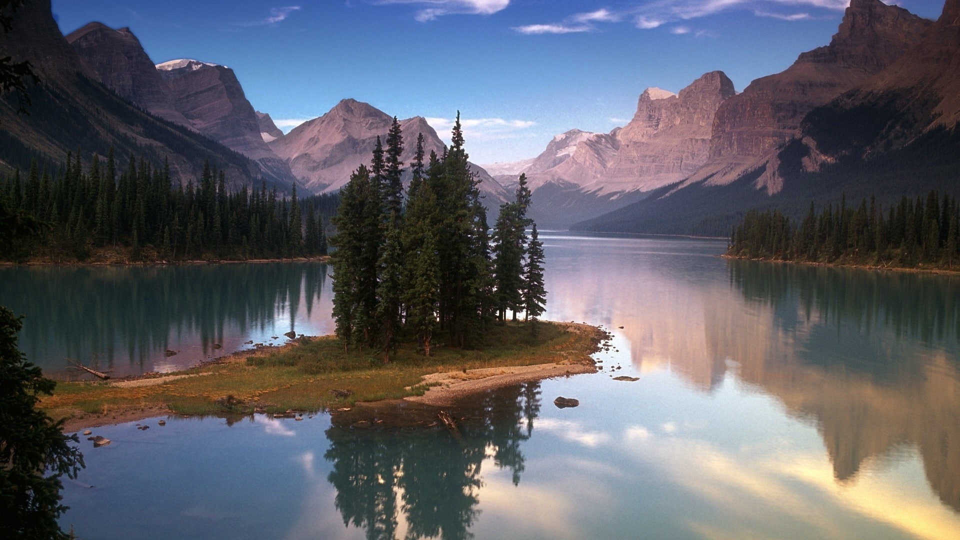beautiful, reflection, mountain peak, idyllic, sky, reflection lake, mountain range, tranquil scene, green, tree, beauty in nature, tranquility, scenics - nature, HD Wallpaper
