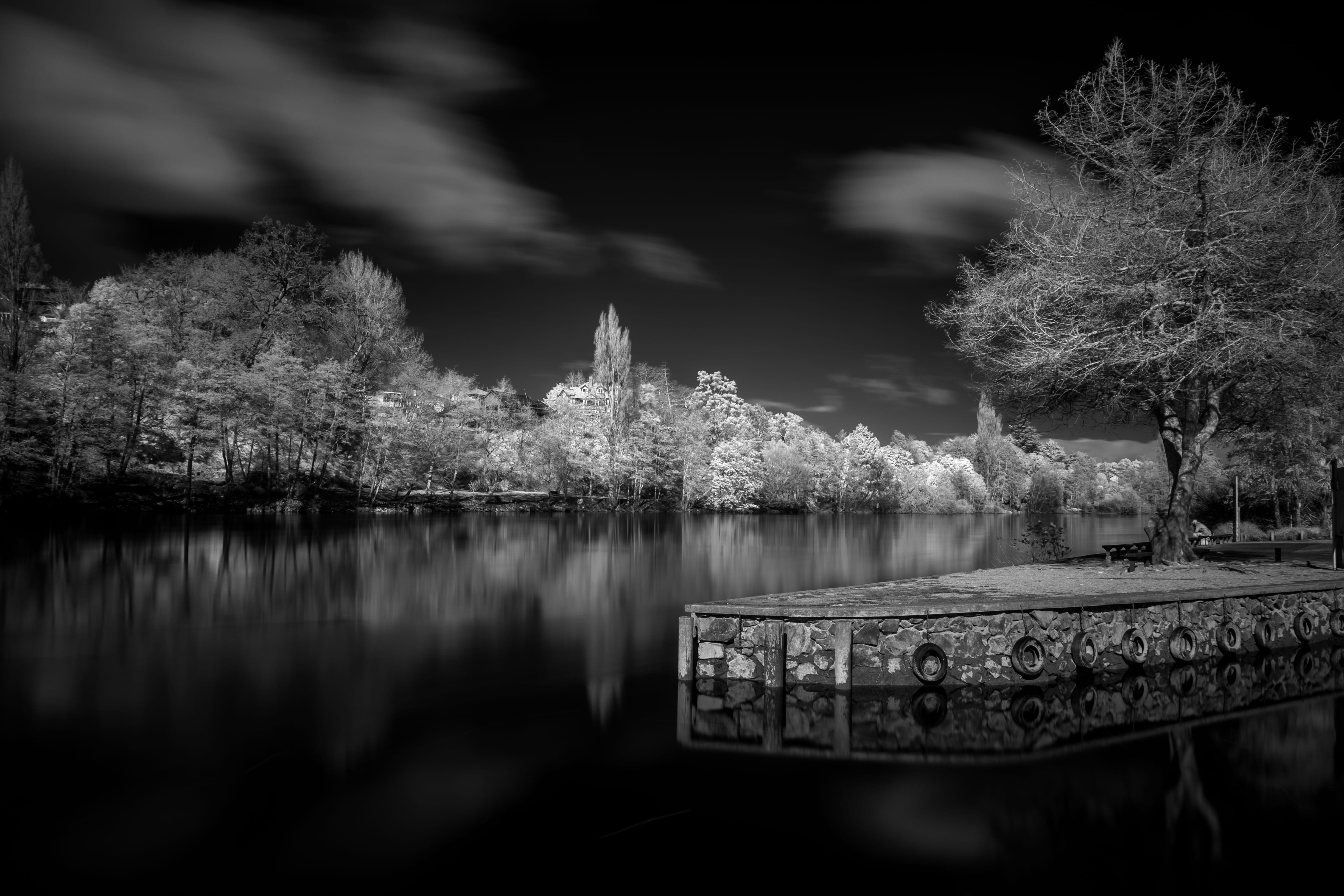 no people, #nature, reflection, outdoors, #clouds, #lake, river, #landscape, plant, canal, tranquility, ice, #trees, #infrared, architecture, lake, nature, HD Wallpaper