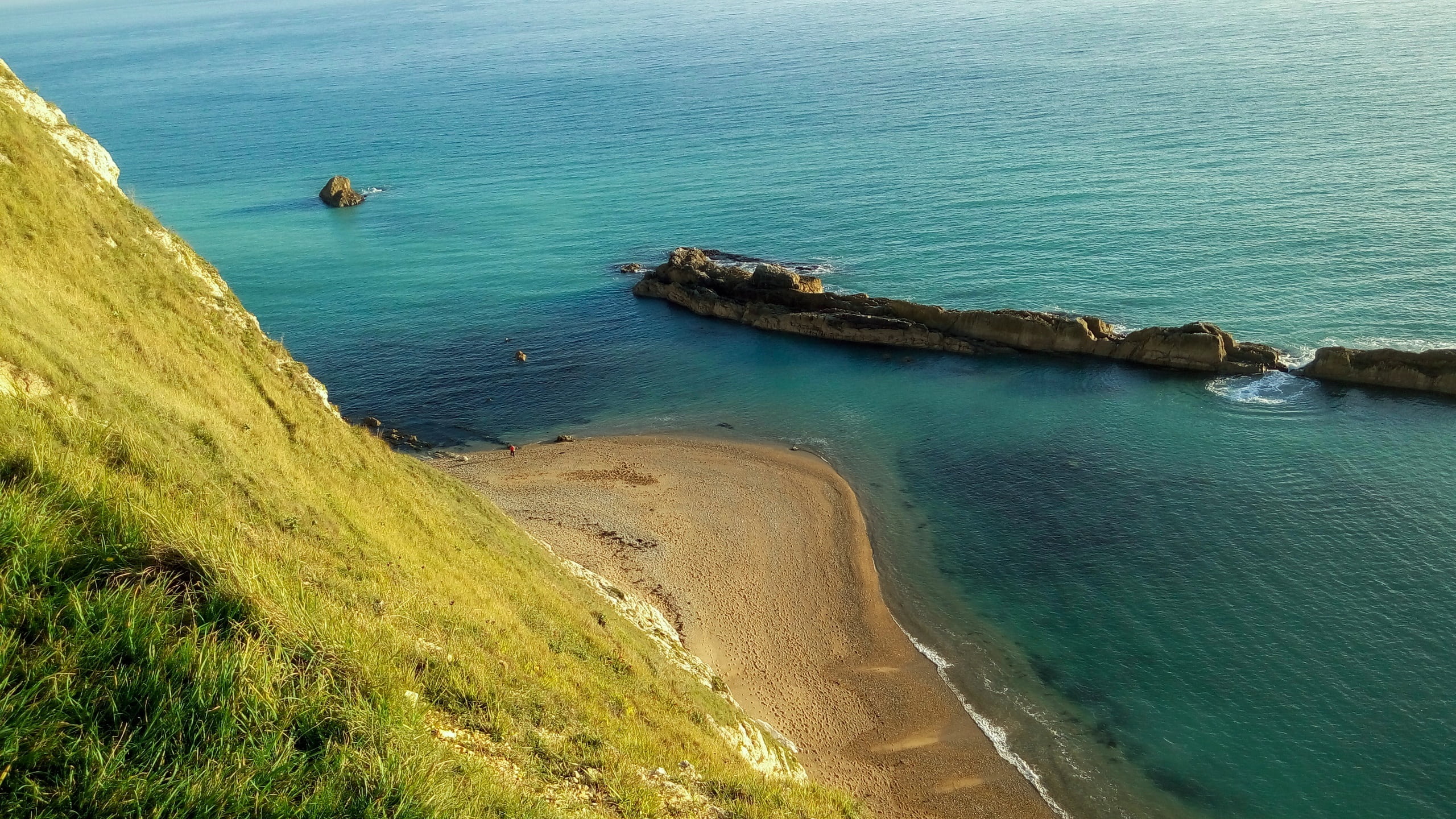 scenics, outdoors, view, turquoise colored, ocean, scenics - nature, tranquility, plant, photography, non-urban scene, nature, shore, rocks, beauty in nature, HD Wallpaper