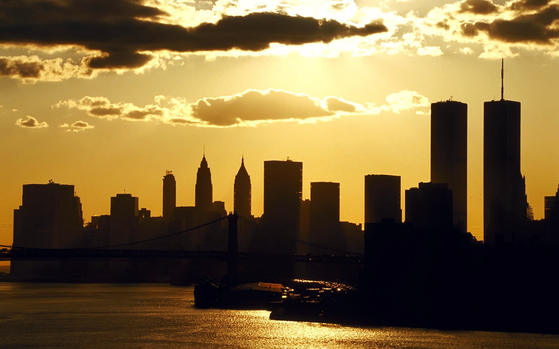 landscape, east River, sky, river, downtown District, modern, finance, famous Place, manhattan - New York City, building, evening, freedom Tower - New York, HD Wallpaper