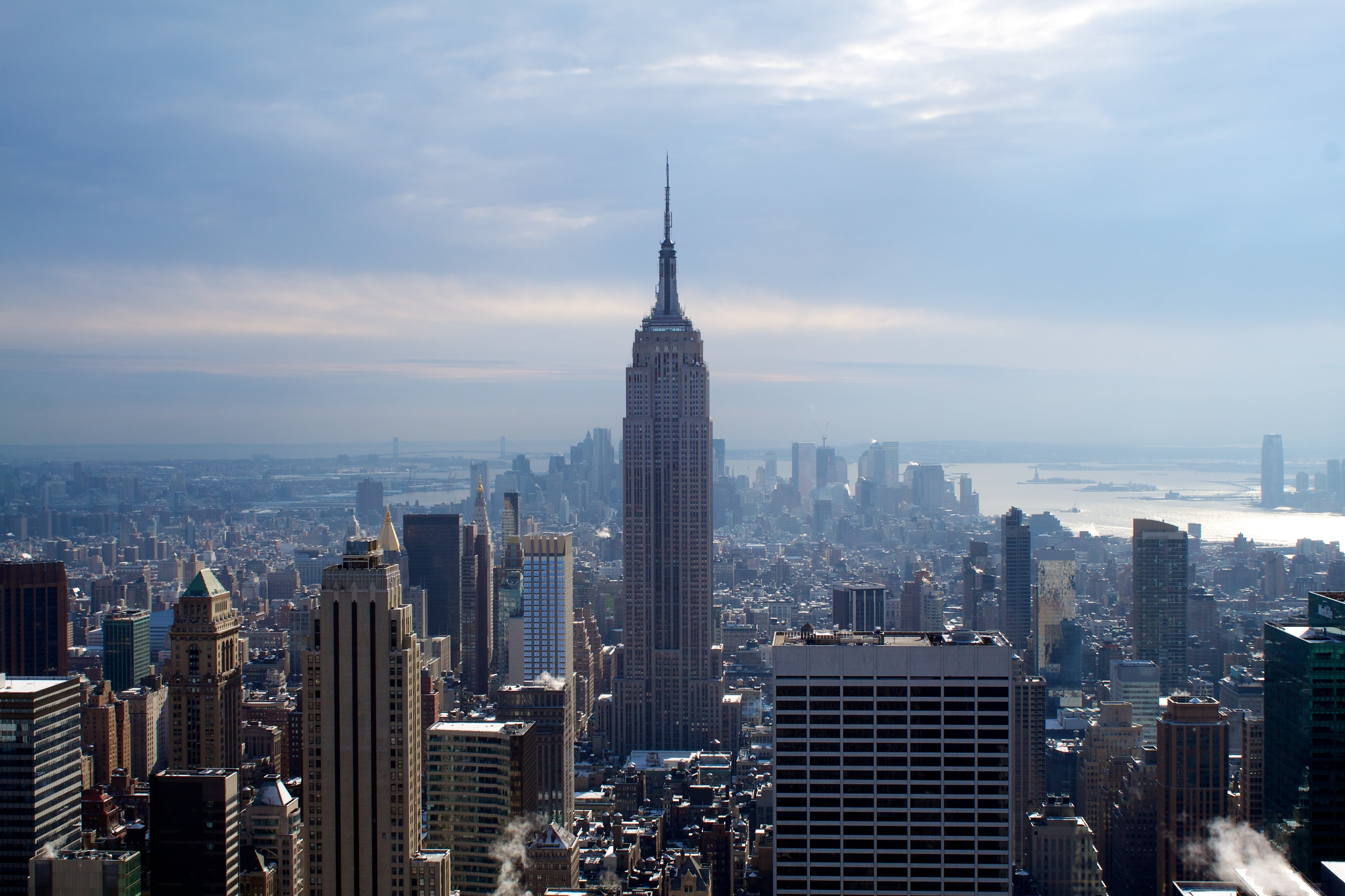 office, concrete, international Landmark, travel Destinations, tower, financial District, crowd, finance, aerial View, empire State Building, new York City, HD Wallpaper