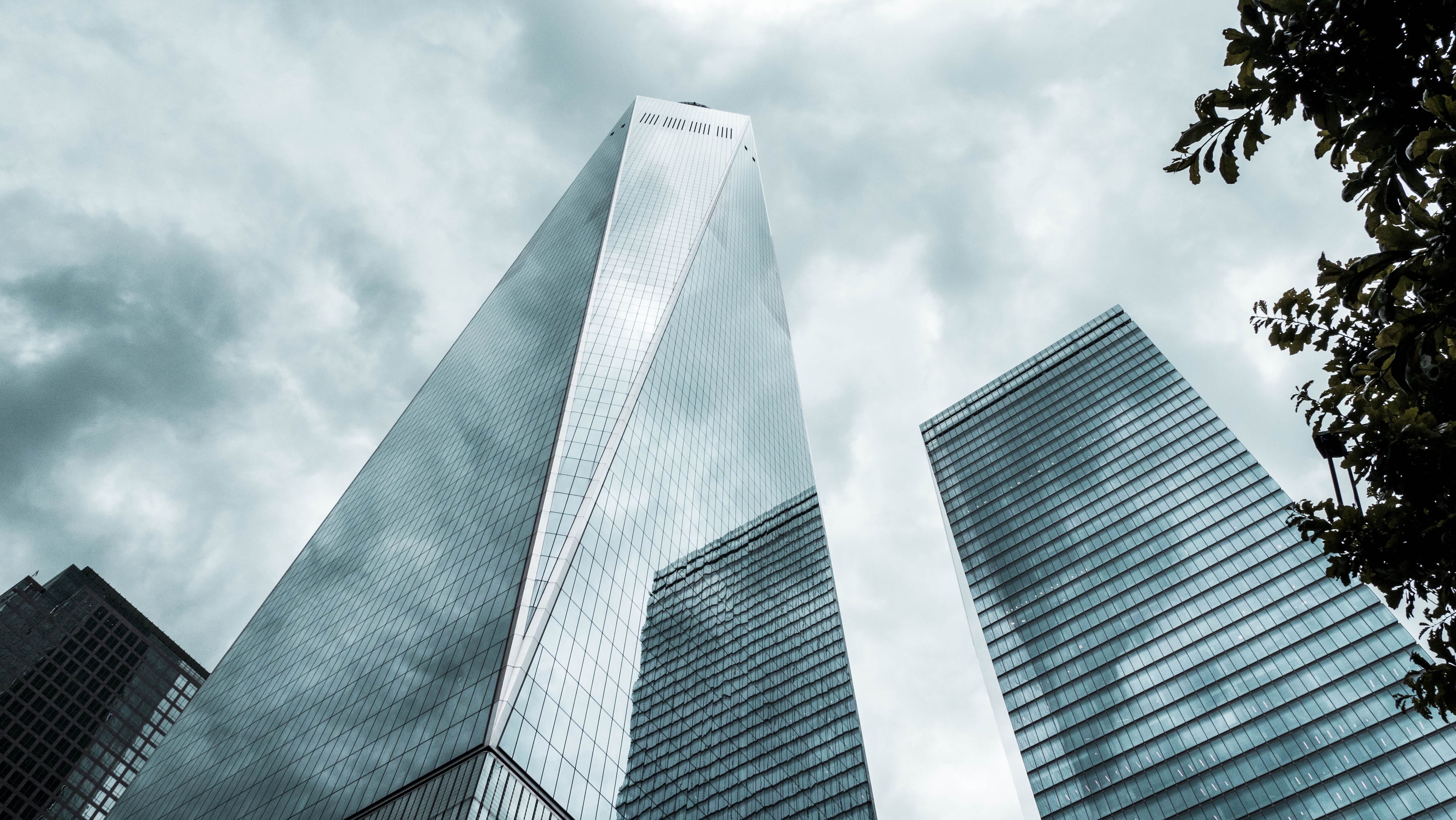 yonkers, financial district, clouds, world trade center, finance, building, no people, built structure, urban, modern, new york city, tall - high, downtown new york, HD Wallpaper