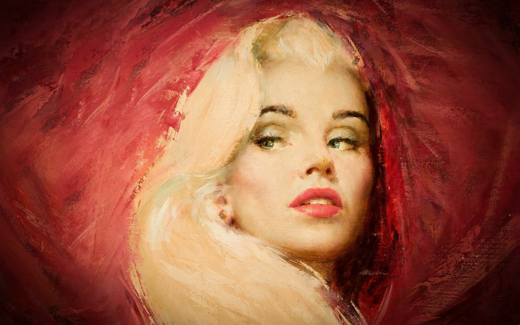 720P, extension, hd, painting, blonde, face, digital/artwork, hair, HD Wallpaper