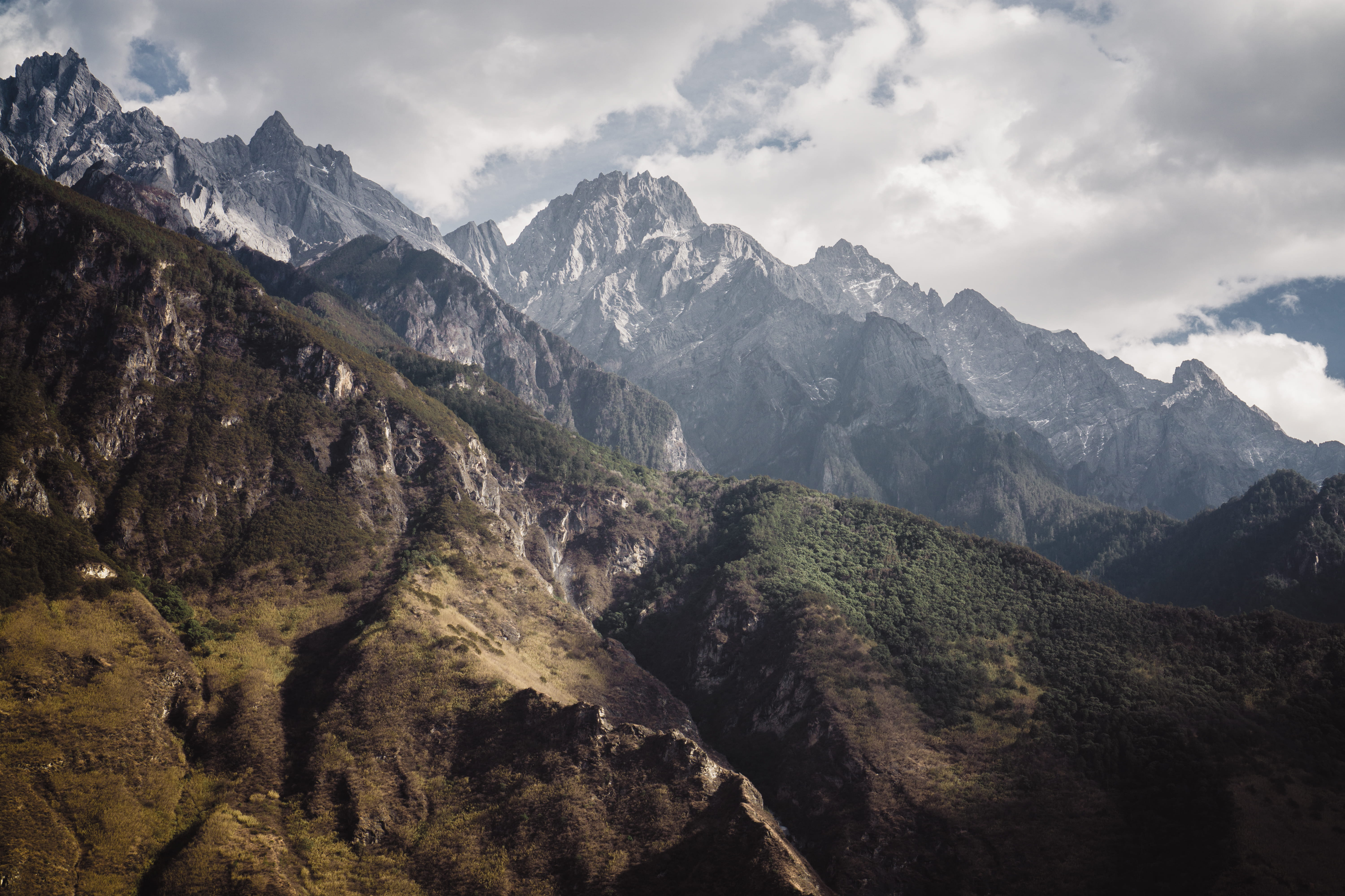 scenics - nature, deqen, mountains, idyllic, travel, mountain range, yunnan, nature, mountain peak, snowcapped mountain, non-urban scene, day, range, formation, HD Wallpaper