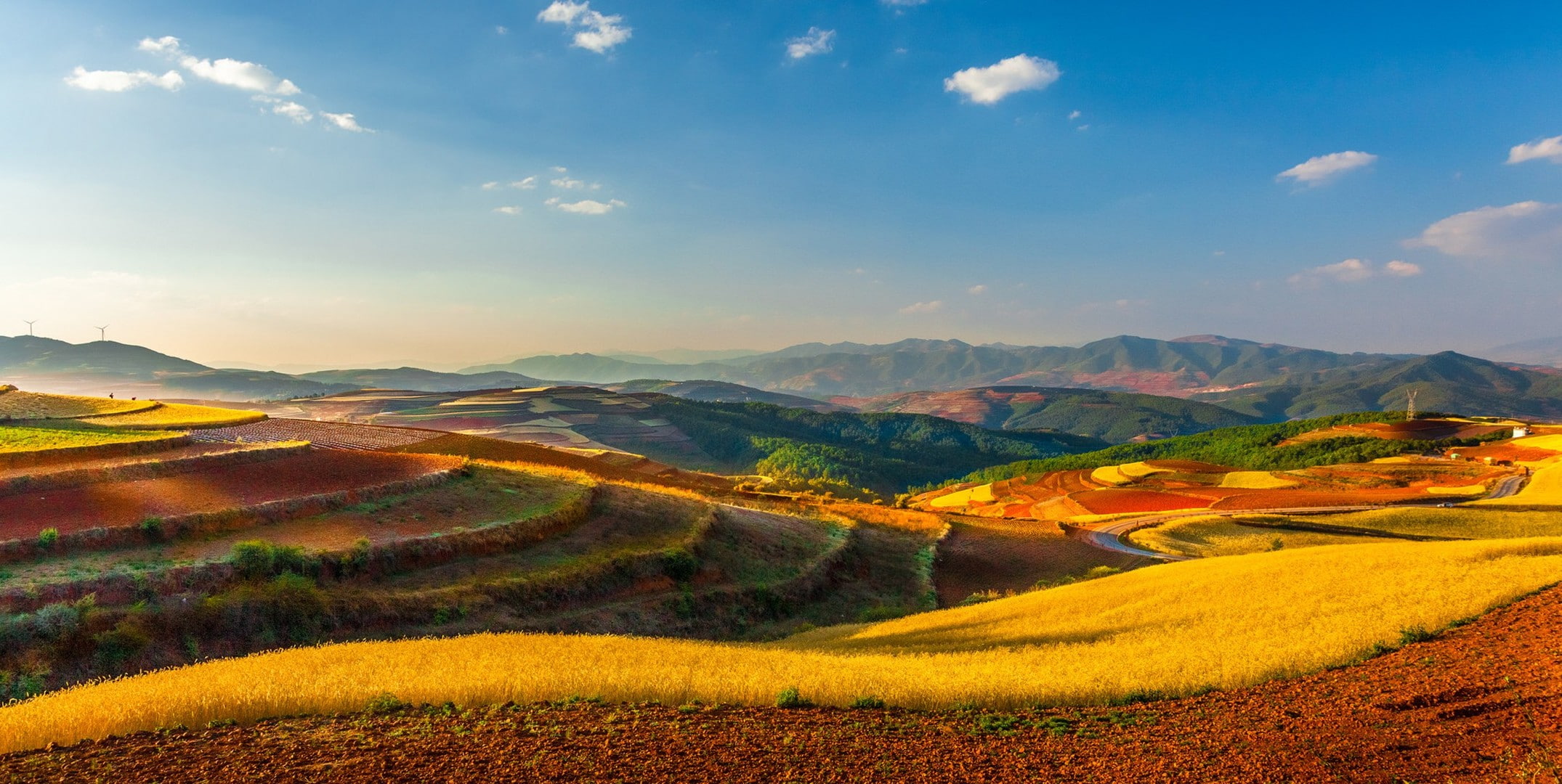 rural scene, mountain range, crop, 1080P, tranquility, agriculture, scenics - nature, plant, farm, landscape, nature, field, travel, outdoors, gardening, HD Wallpaper