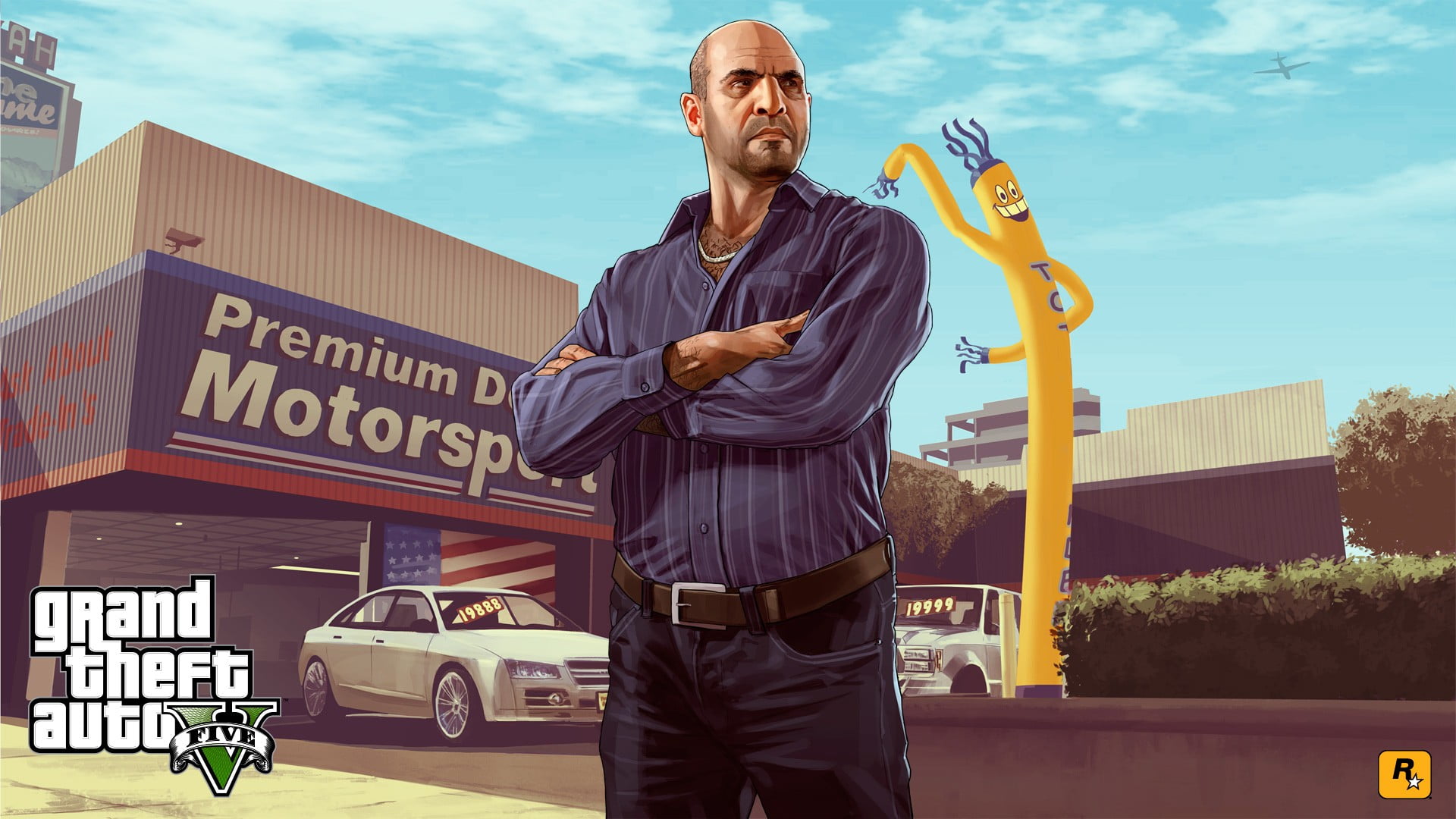 transportation, clothing, day, casual clothing, sky, real people, grand, three quarter length, architecture, Grand Theft Auto V, males, theft, men, auto, HD Wallpaper