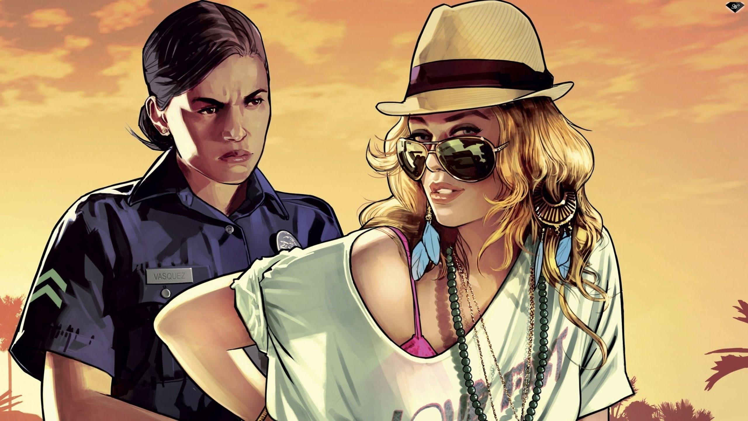 rockstar, five, auto, fighting, theft, grand, crime, adventure, violence, 2K, gta, action, HD Wallpaper