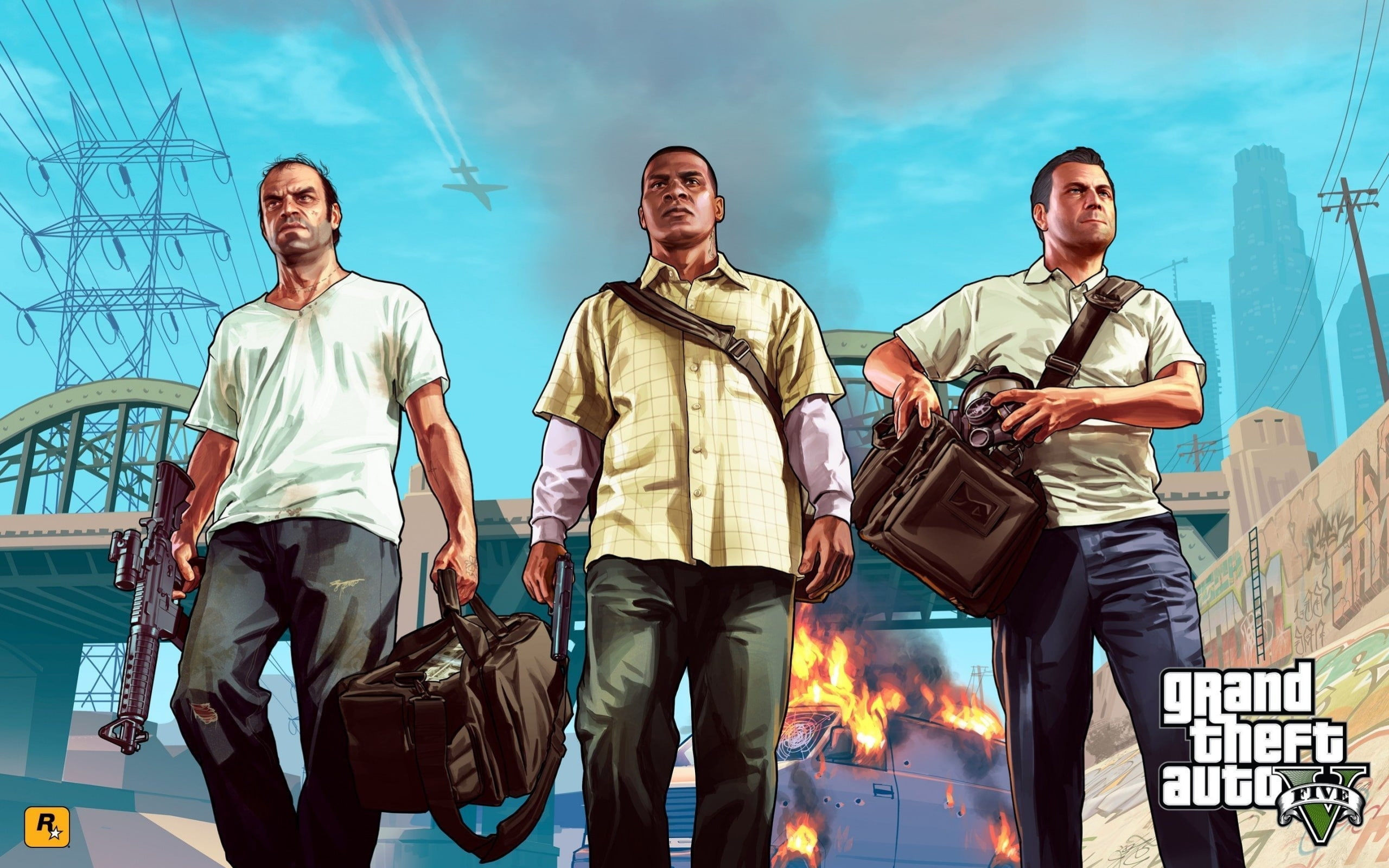 auto, franklin, theft, gta, grand, v, 2K, clinton, HD Wallpaper