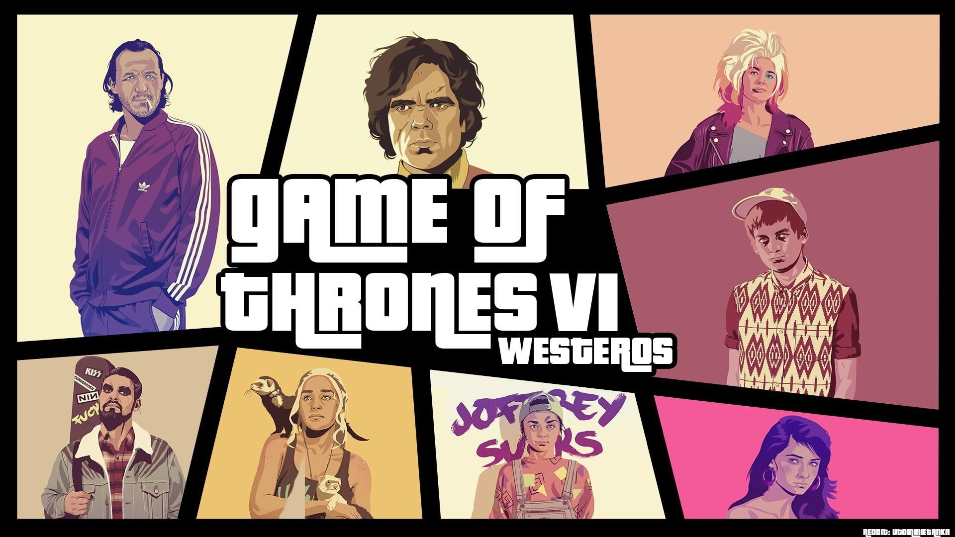 mix up, gta 6, Game of Thrones, Grand Theft Auto, crossover, 1080P, Grand Theft Auto IV, video games, parody, HD Wallpaper