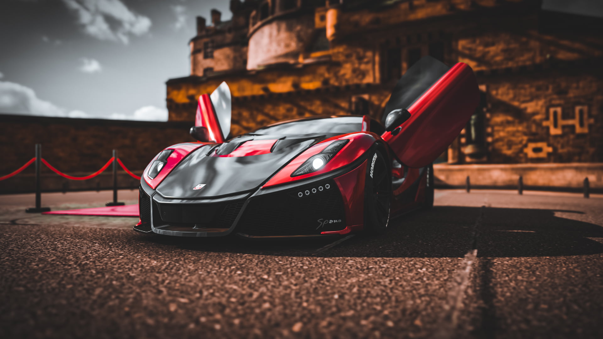 1080P, car, video games, Spania GTA Spano, race cars, Forza Horizon 4, GTA Spano, vehicle, Forza, HD Wallpaper