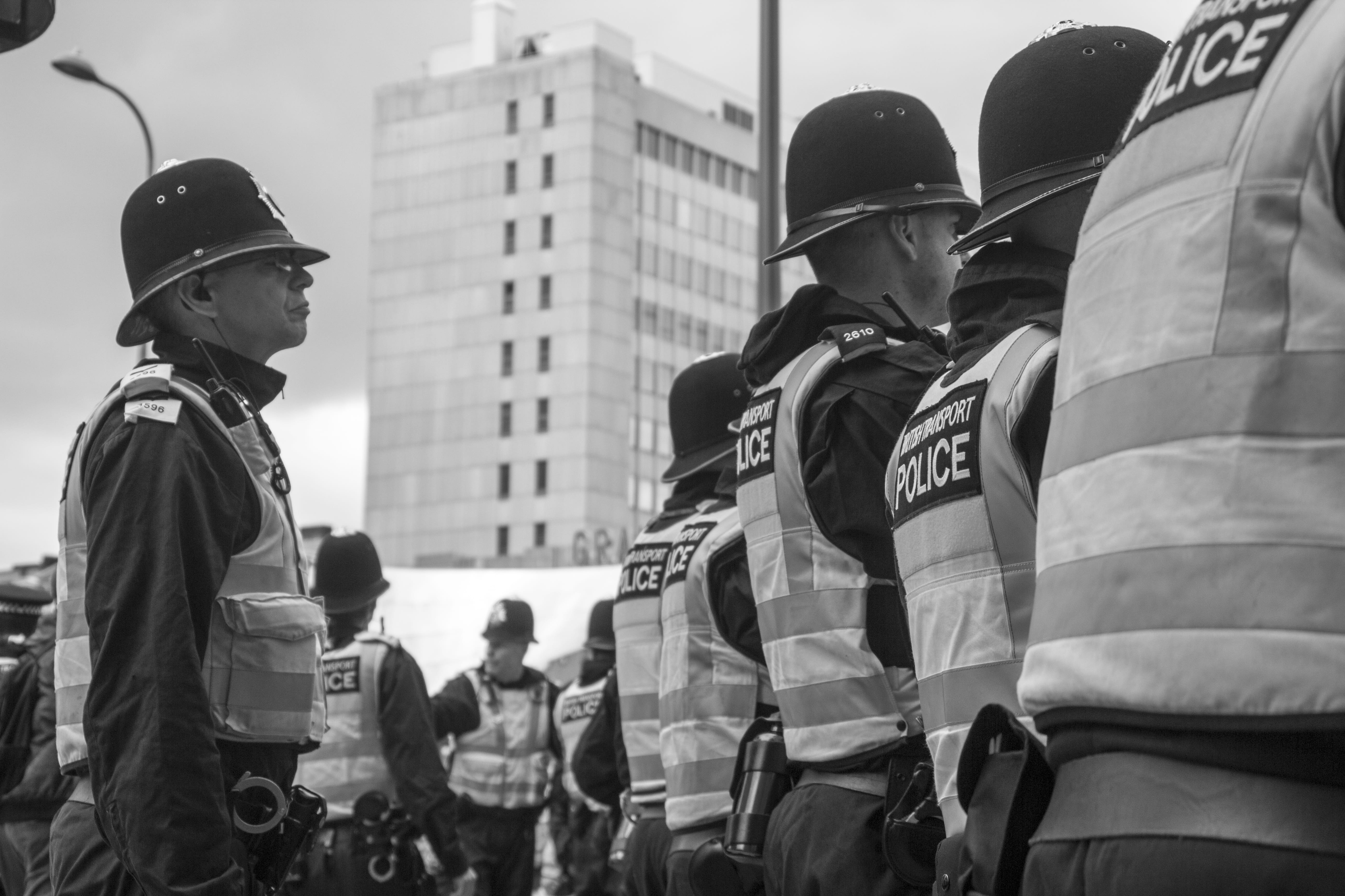 clothing, black, adult, people, street, men, responsibility, real people, force, power, uniform, city, protect, protest, control, policeman, opposition, HD Wallpaper
