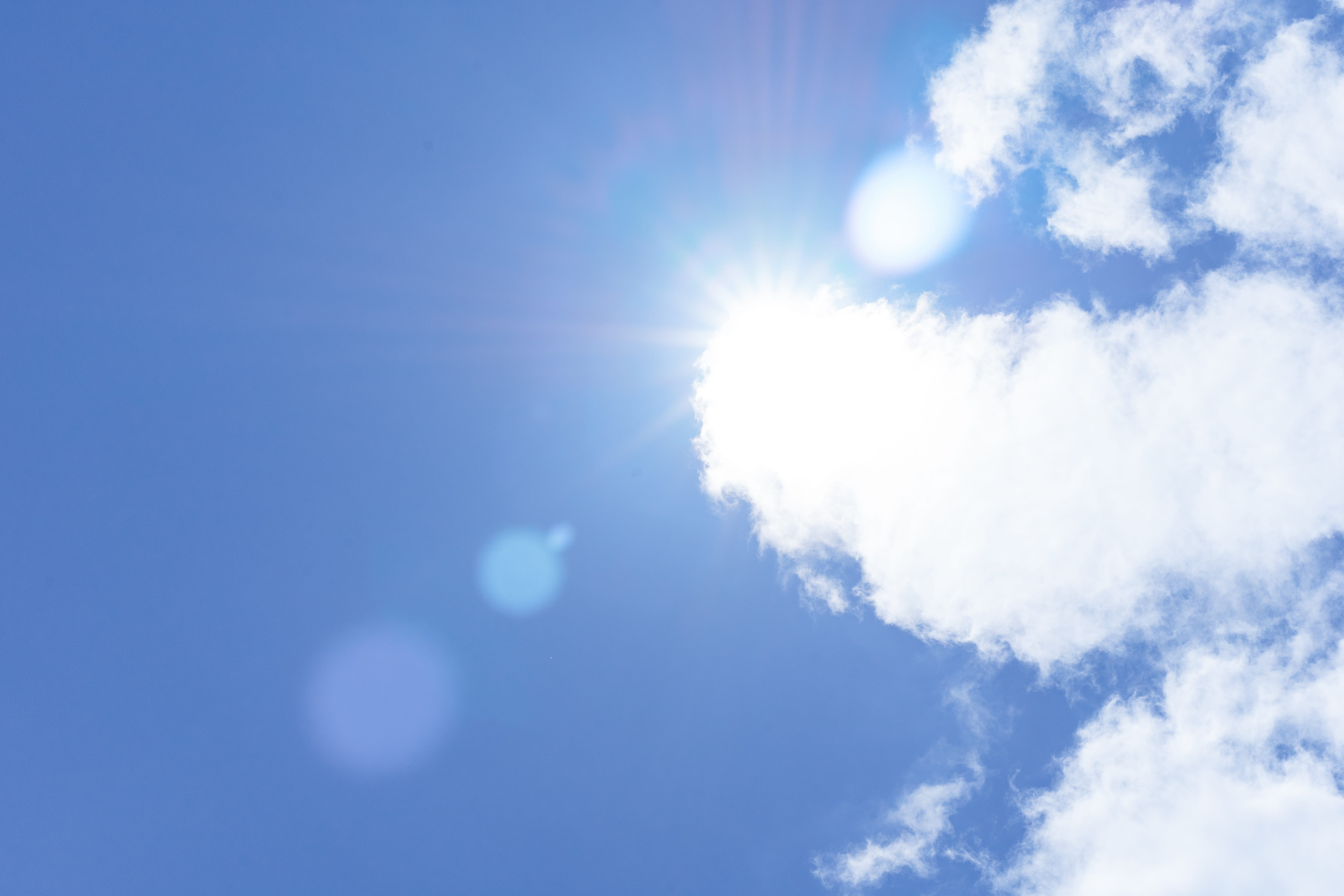 sunny, lens flare, scenics - nature, sunlight, uji, japan, meteorology, 5K, cloud, bright, idyllic, sun, tranquility, tranquil scene, nature, blue, cloud - sky, HD Wallpaper