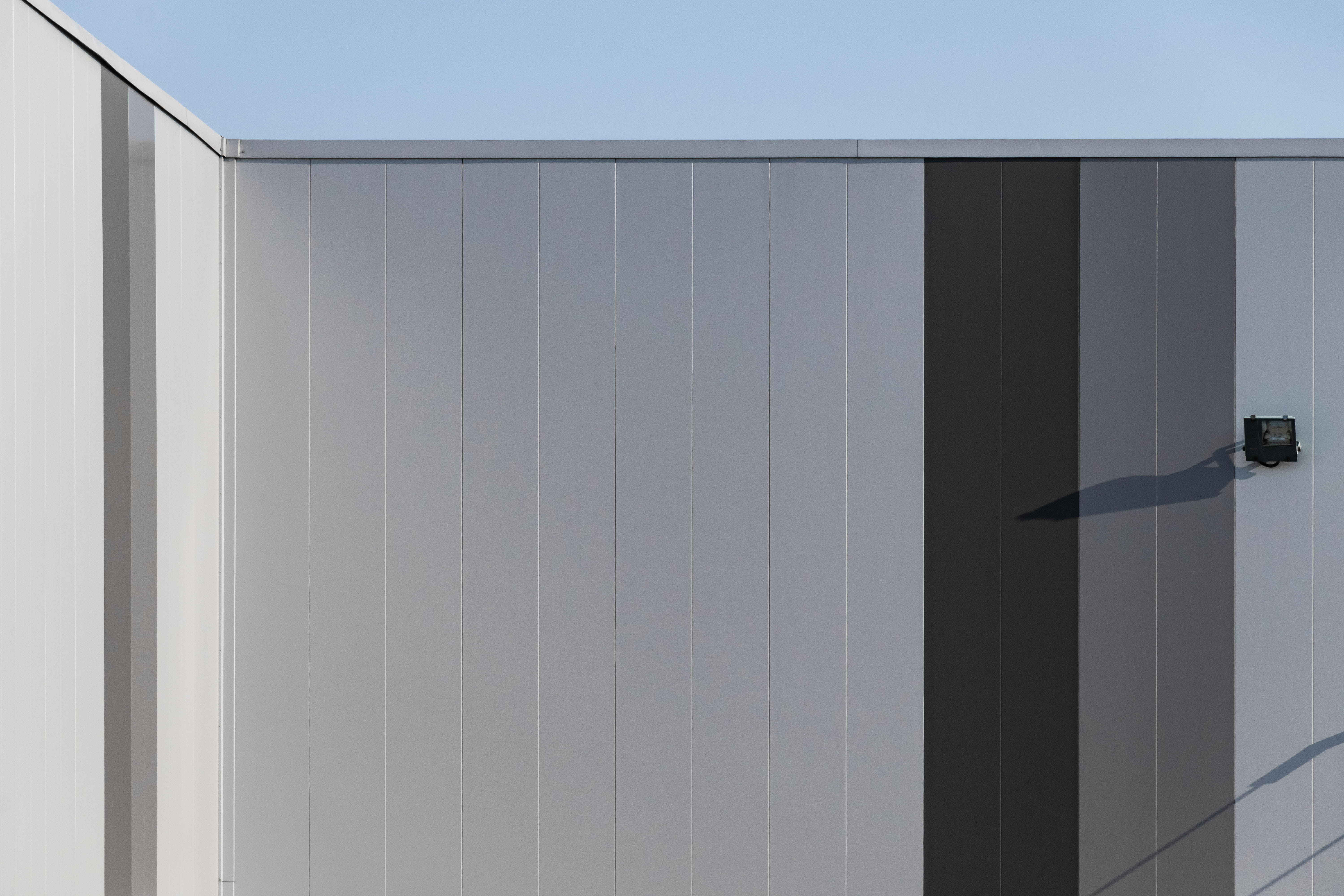 warehouse, minimal, corner, closet, hanged, building exterior, wardrobe, wall - building feature, sliding door, explore, metal, sunny, sunlight, angle, HD Wallpaper