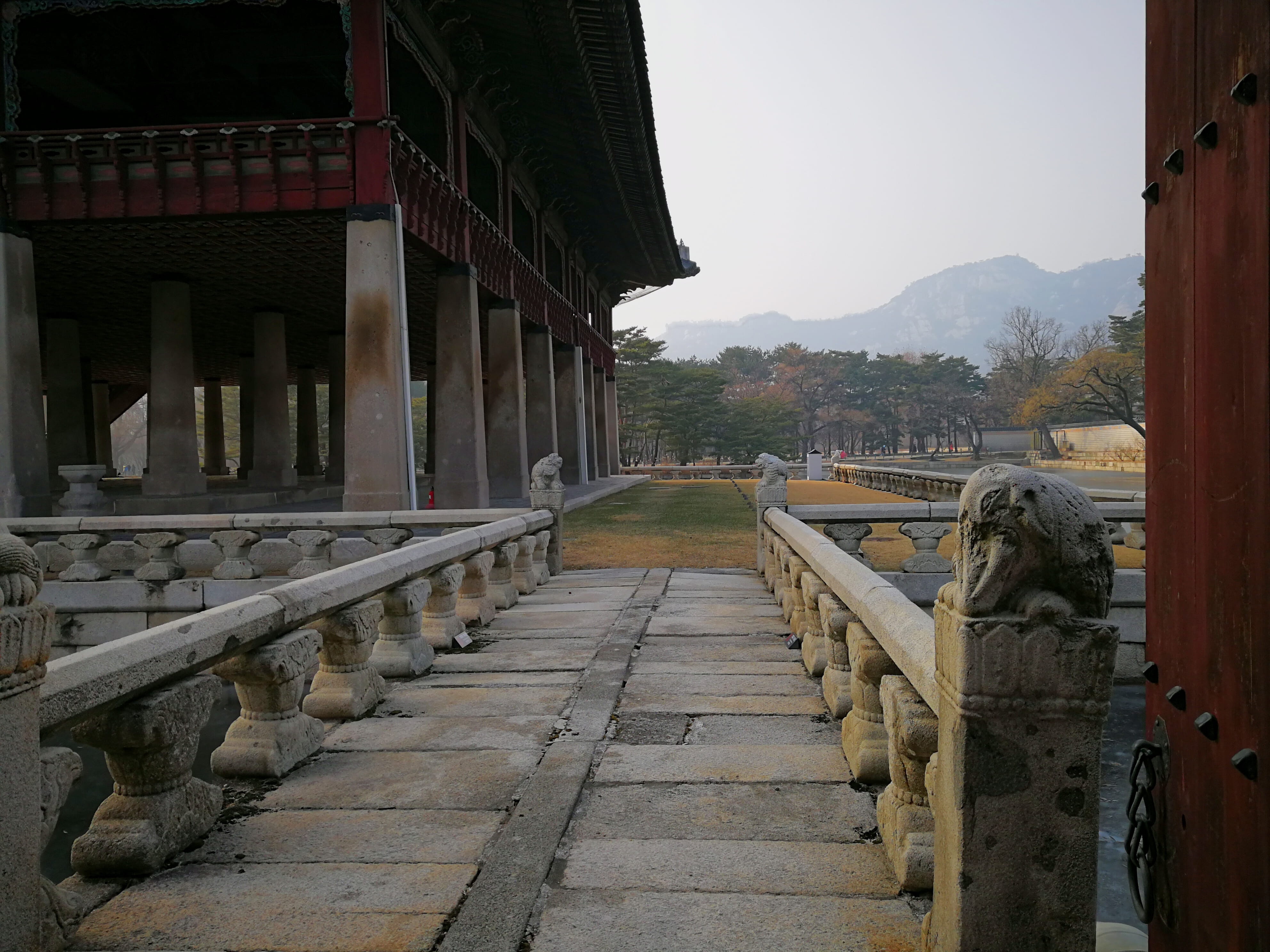 palace, travel destinations, sky, nature, history, seoul, building exterior, the way forward, mountain, no people, elephant, railing, sightseeing, antique, HD Wallpaper