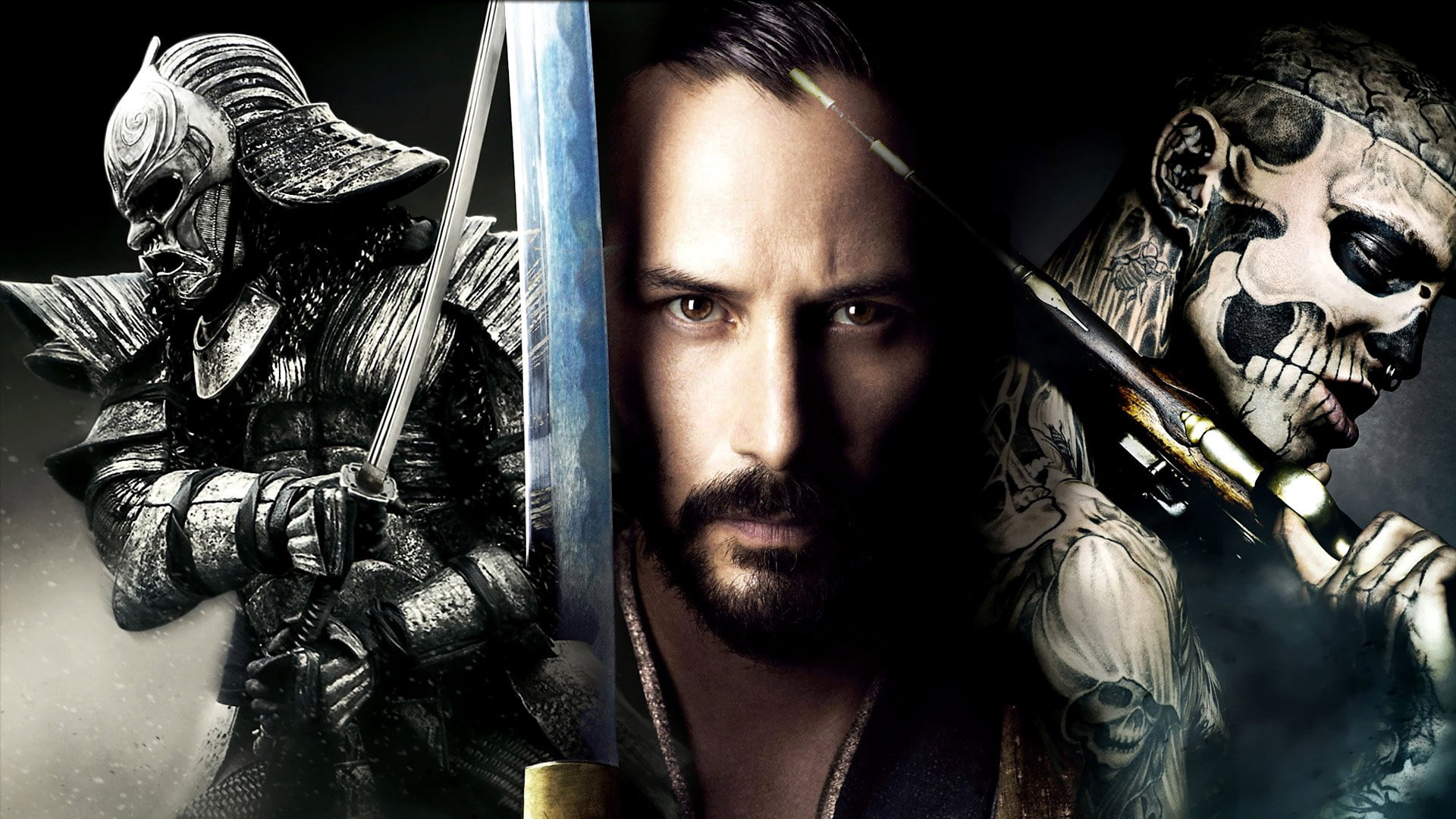 front view, one person, portrait, young adult, lifestyles, adult, 47 ronin, headshot, mid adult, sword, weapon, real people, beard, looking at camera, close-up, HD Wallpaper
