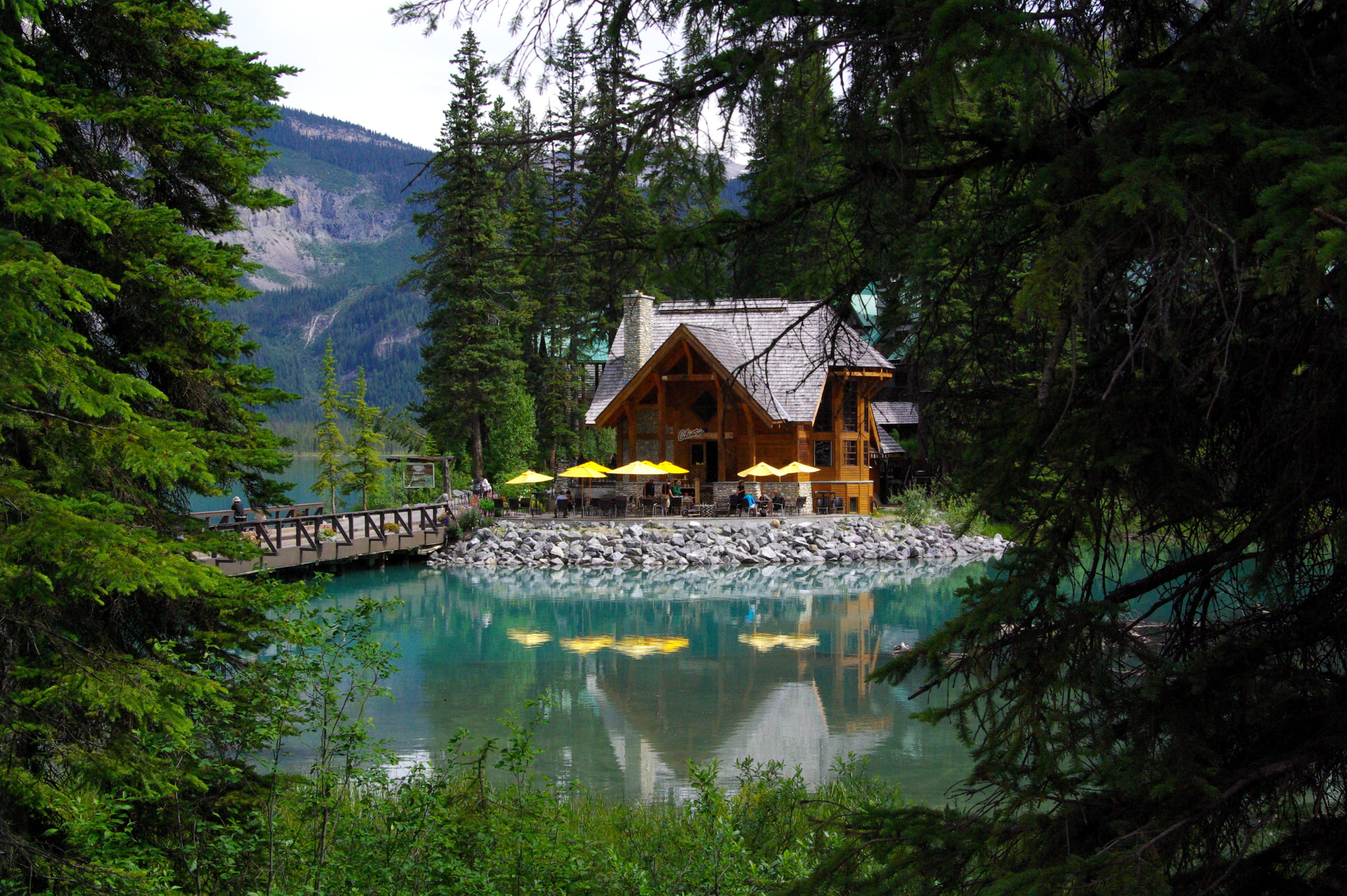 architecture, no people, built structure, forest, building, house, Emerald lake, nature, Yoho National Park, Canada, tree, beauty in nature, story, brown, HD Wallpaper
