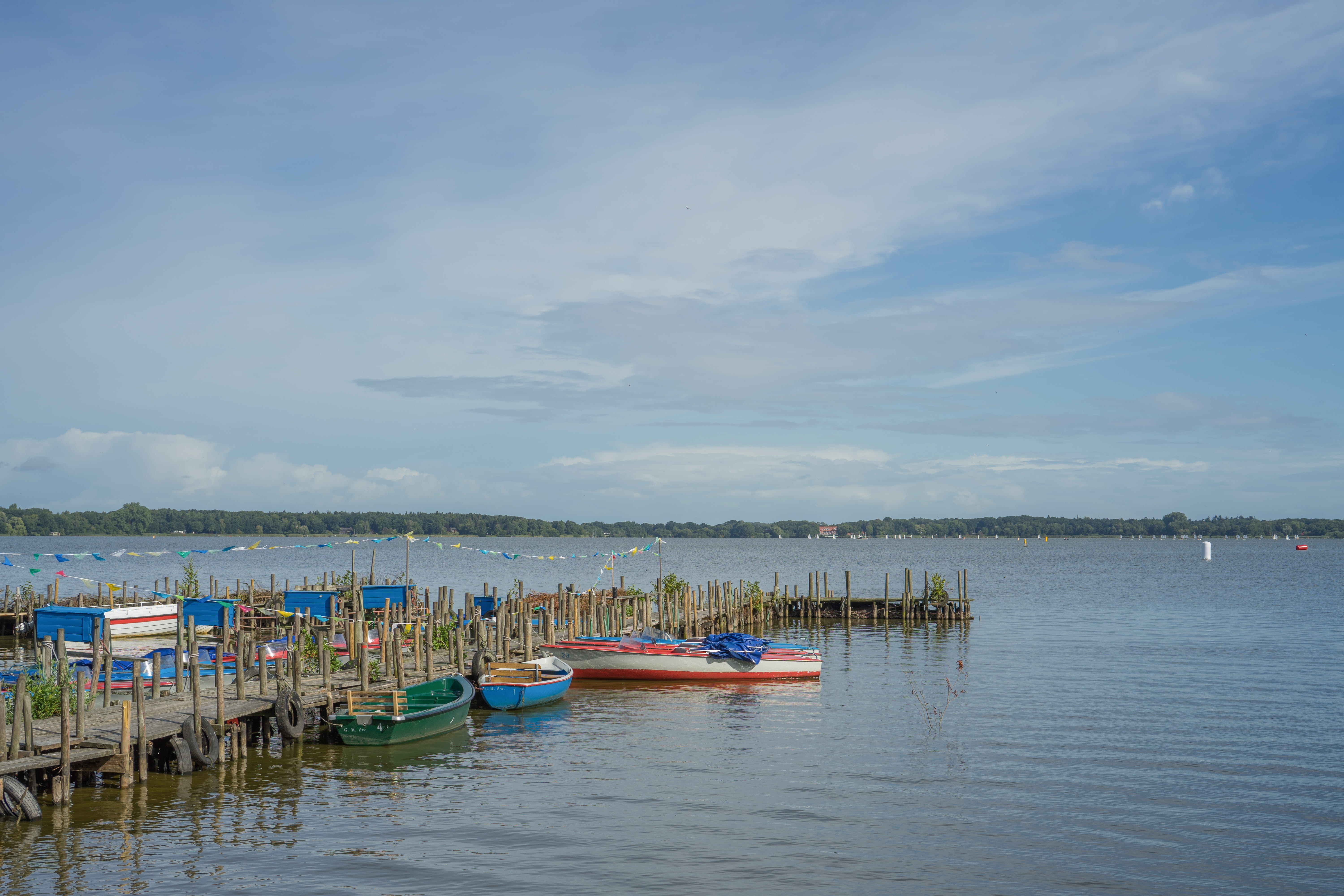 relaxation, boat rental, rowing boat, day, moored, scenics - nature, recovery, landscape, reflection, the bathroom zwischenahner sea, tourism, leisure, HD Wallpaper