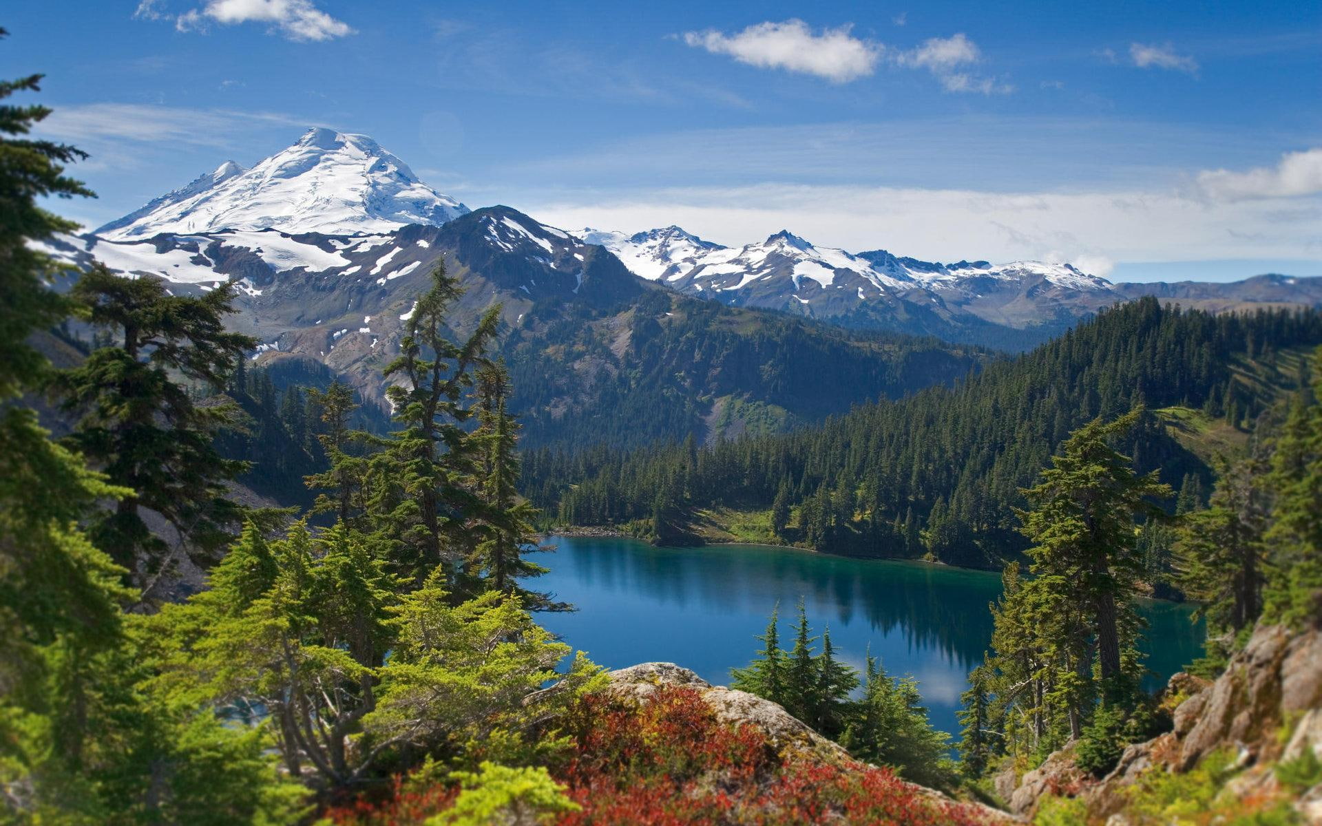 beautiful, alpine, 3d and abstract, lake, 1080P, nature, HD Wallpaper