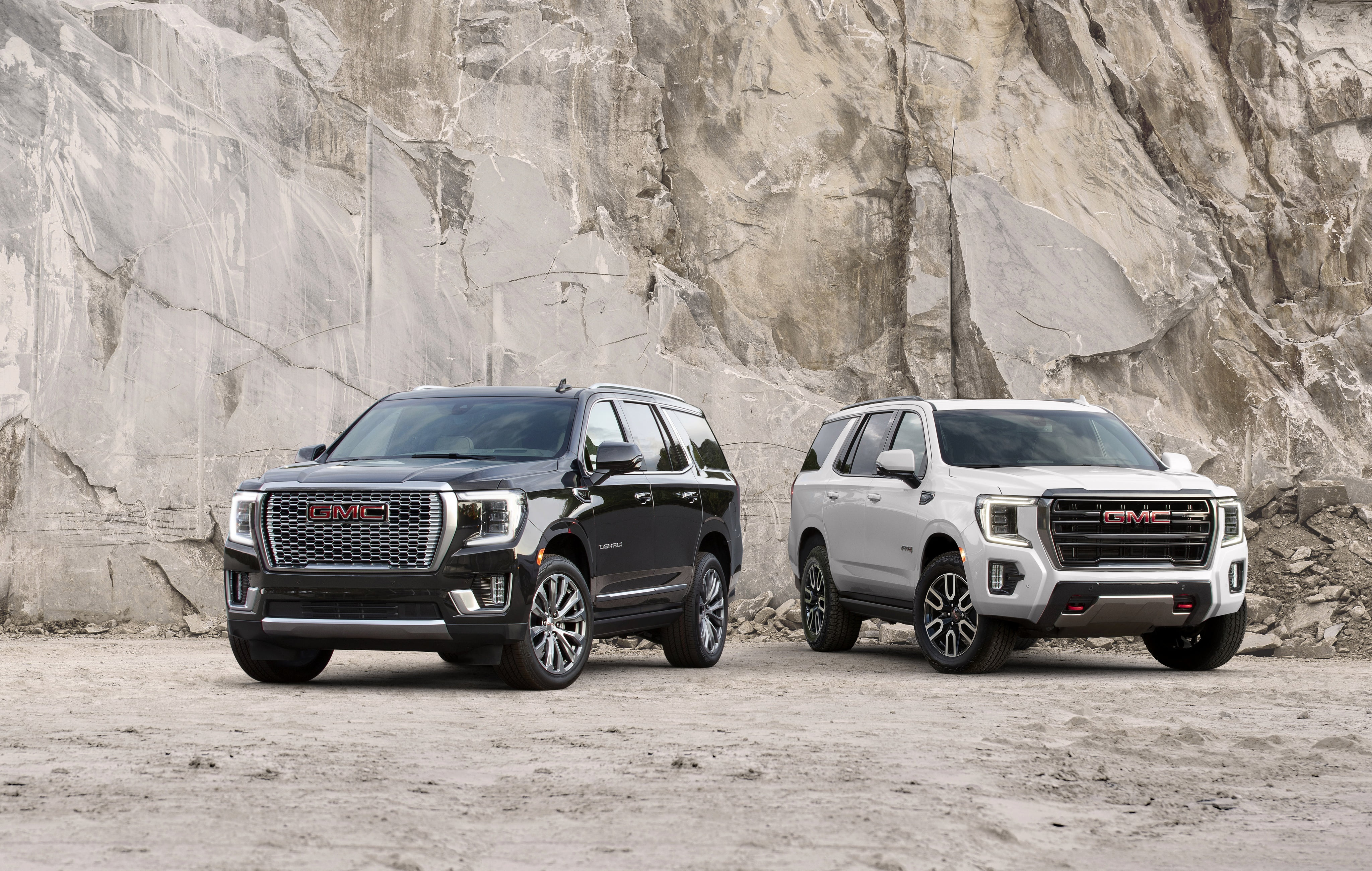 Denali, AT4, rock, 4K, Yukon, 2021, GMC, SUV, 2020, HD Wallpaper