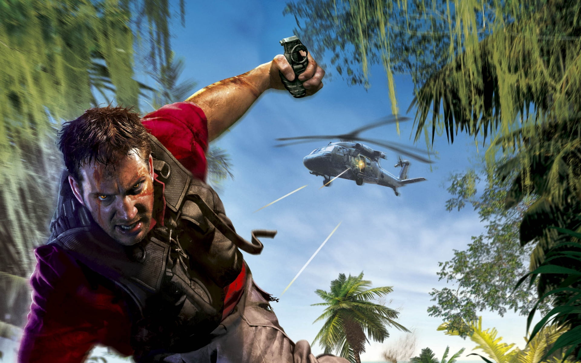 gun, plant, sport, far cry, 1080P, far, look, men, one Person, males, power, helicopter, danger, angry, real people, outdoors, activity, portrait, holding, HD Wallpaper