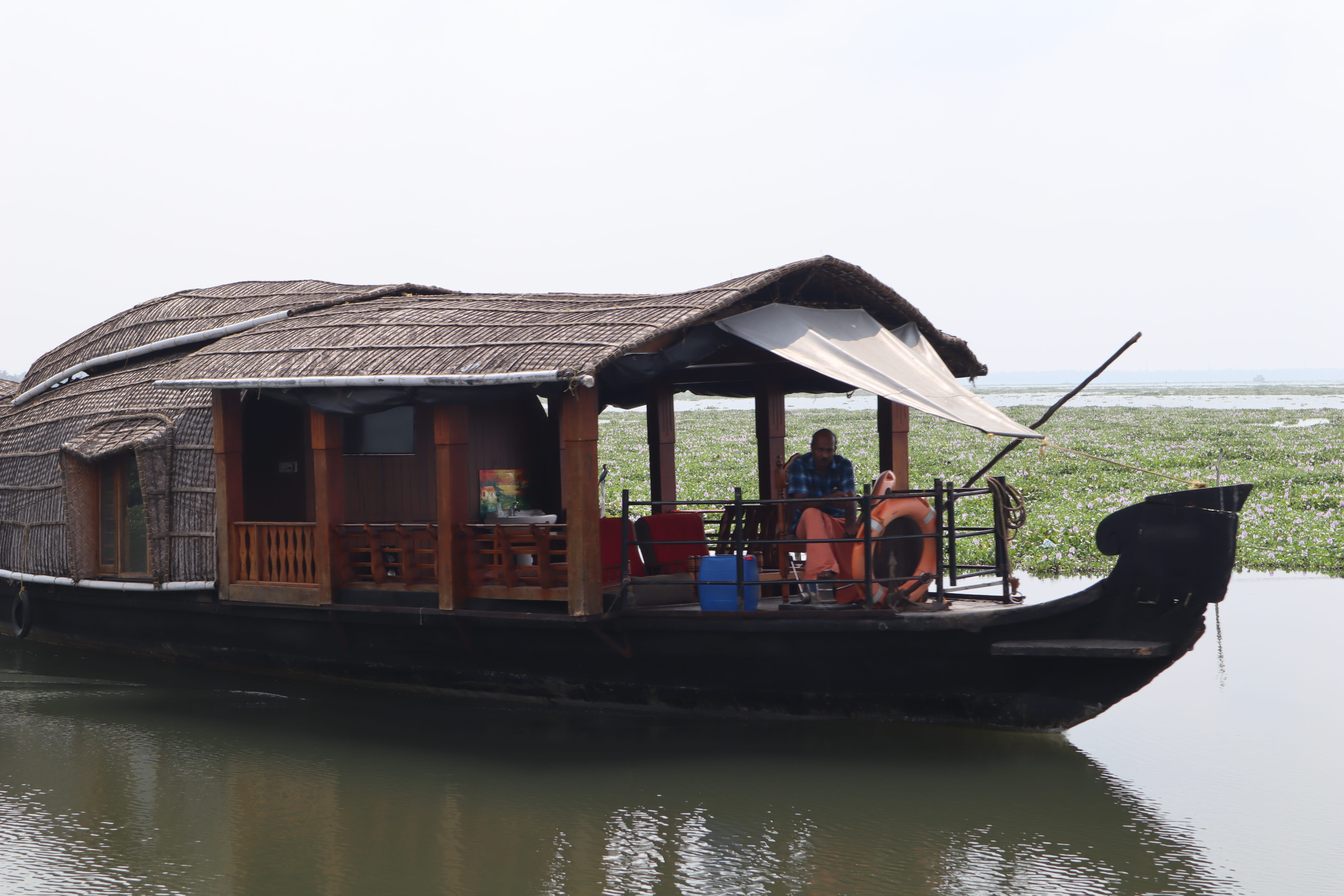 clear sky, reflection, house, mode of transportation, no people, building exterior, houseboat, nautical vessel, architecture, nature, outdoors, backwater, HD Wallpaper