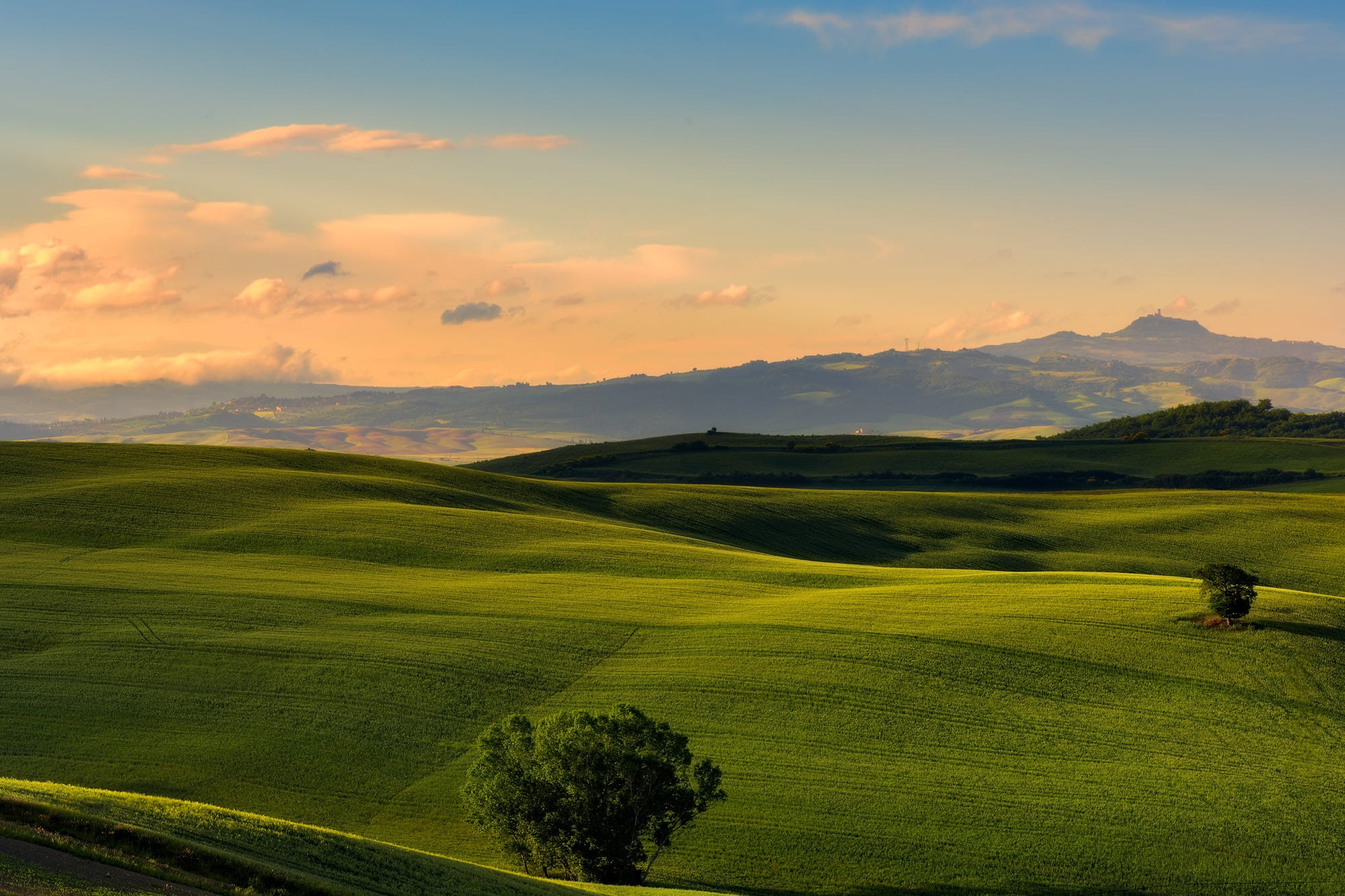 plant, scenics - nature, nature, tranquil scene, green color, trees, golf course, grass, sky, clouds, mountain, cloud - sky, land, non-urban scene, golf, HD Wallpaper